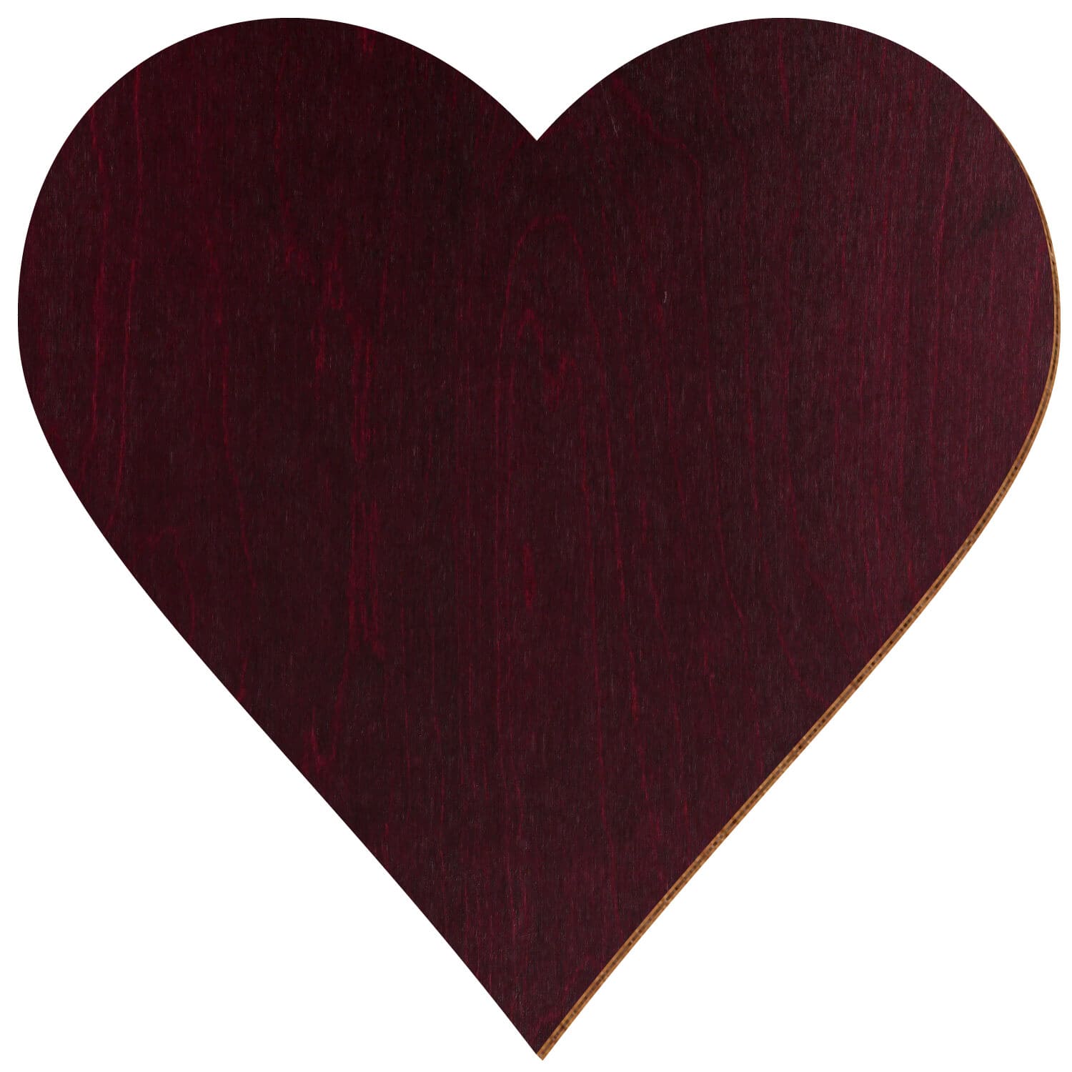 Herz Birke Holz Zuschnitt Violett 3-50cm