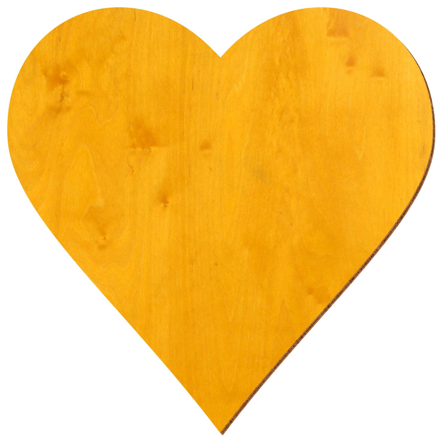 Herz Birke Holz Zuschnitt Zitronengelb 3-50cm