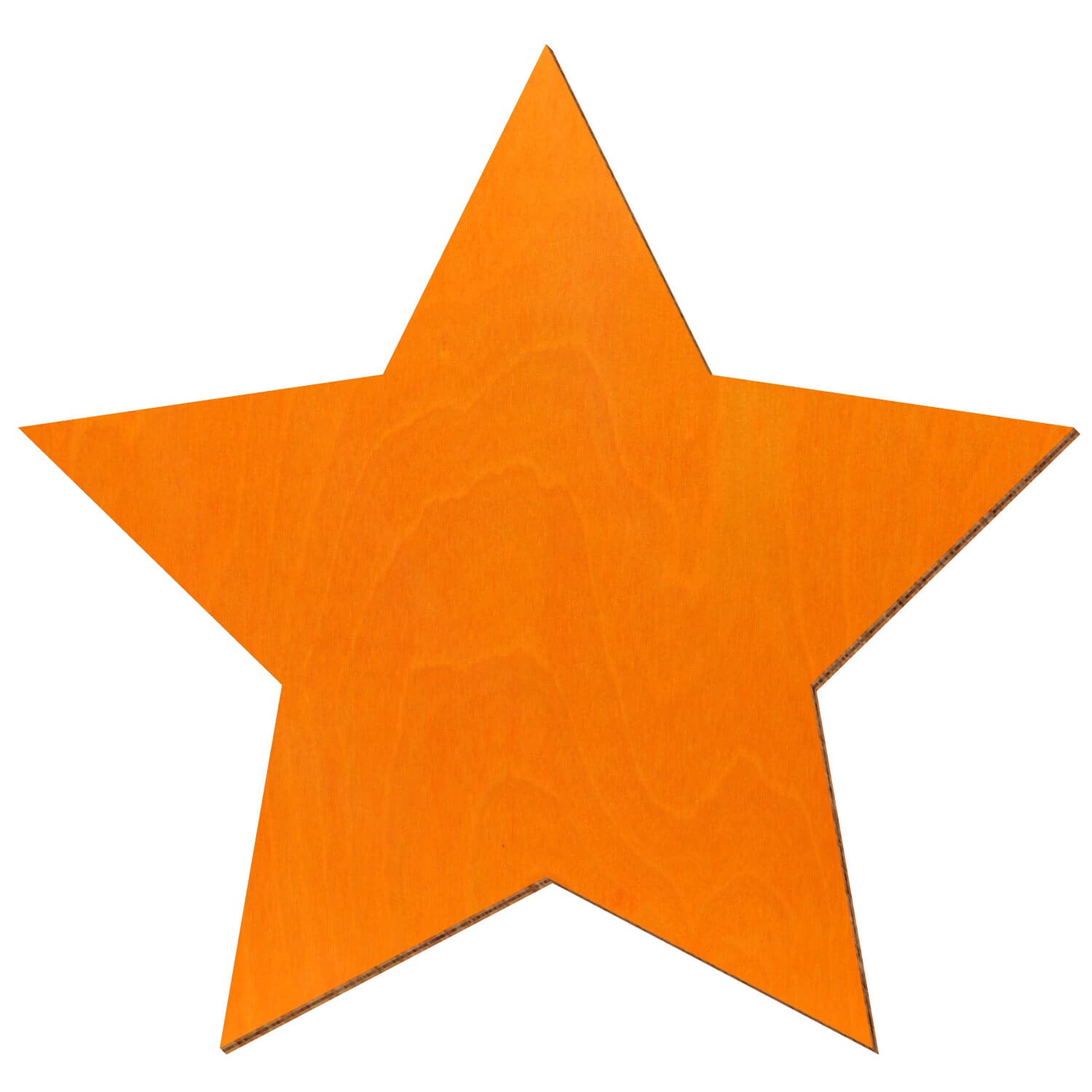 Stern V3 Birke Holz Zuschnitt Orange 3-50cm