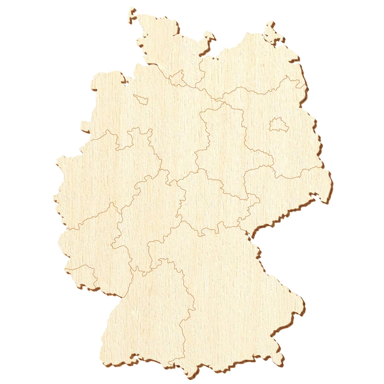 Deutschland Bundesländer Holz Zuschnitt 15-50cm
