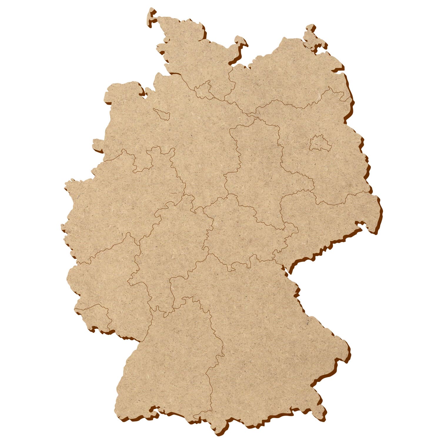 Deutschland Bundesländer MDF Zuschnitt 15-50cm