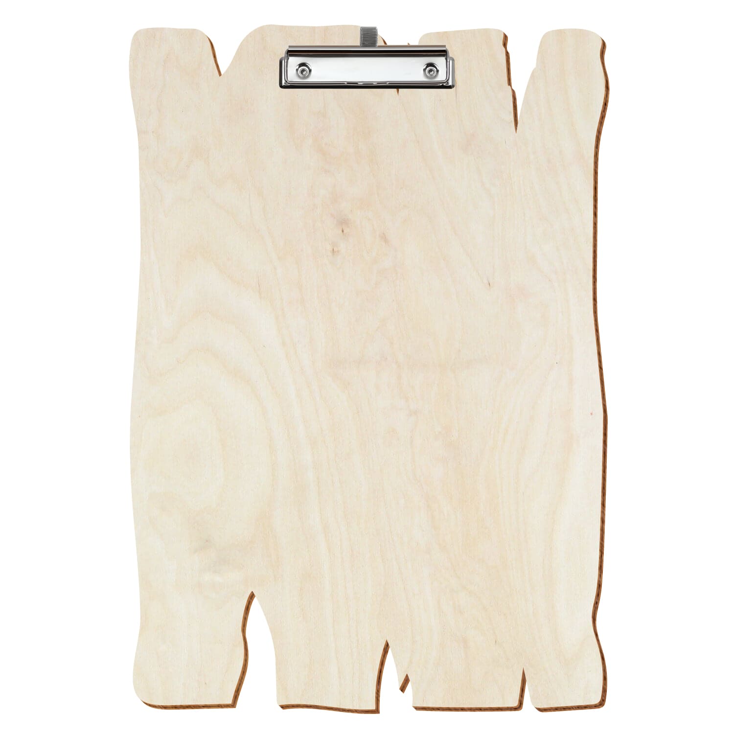 Klemmbrett Holzbrettform Birke natur A3 hochkant Stifthalter Bügelklemme silber