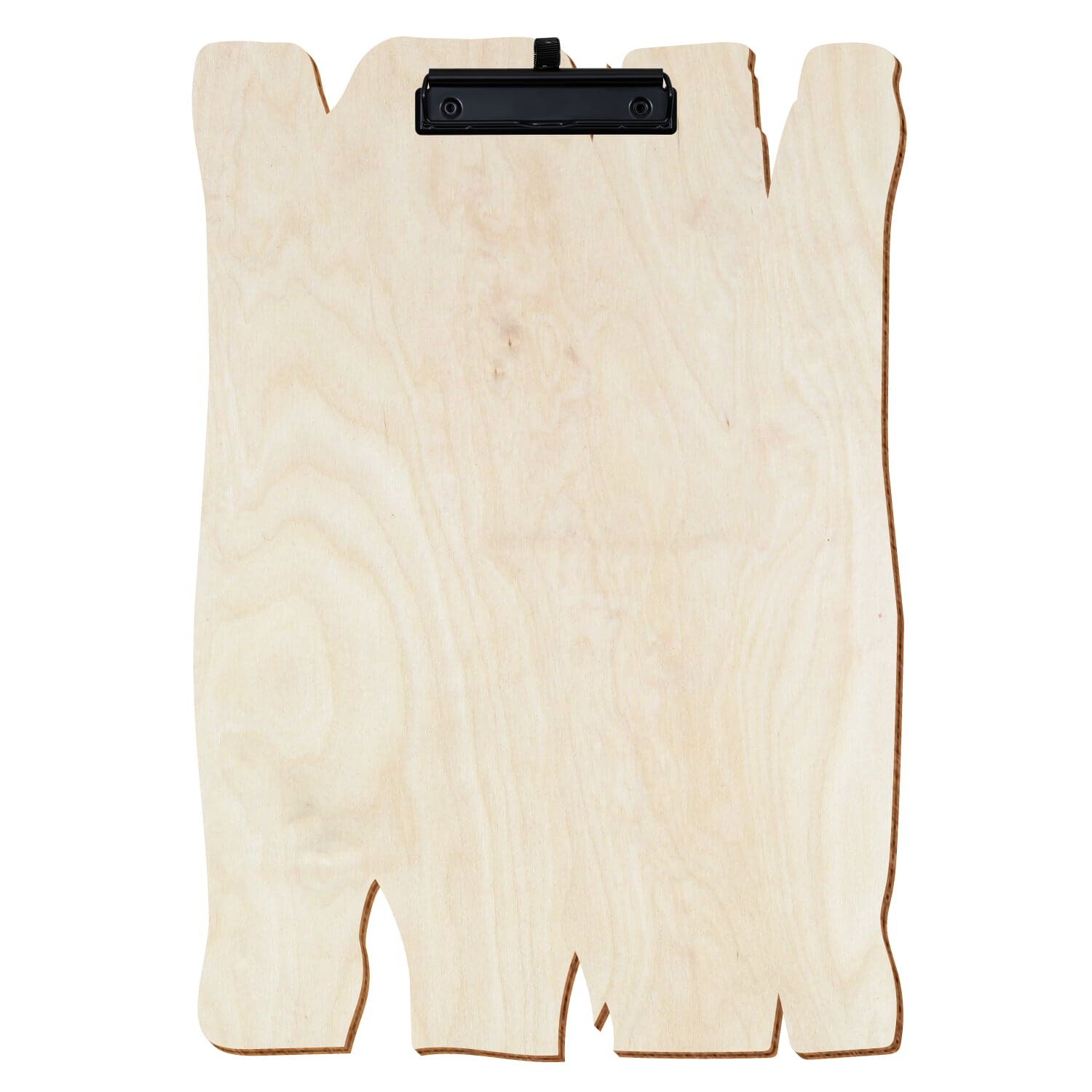Klemmbrett Holzbrettform Birke natur A3 hochkant Stifthalter Bügelklemme schwarz