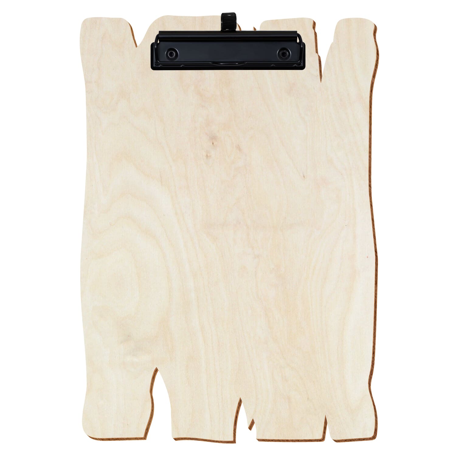 Klemmbrett Holzbrettform Birke natur A4 hochkant Stifthalter Bügelklemme schwarz