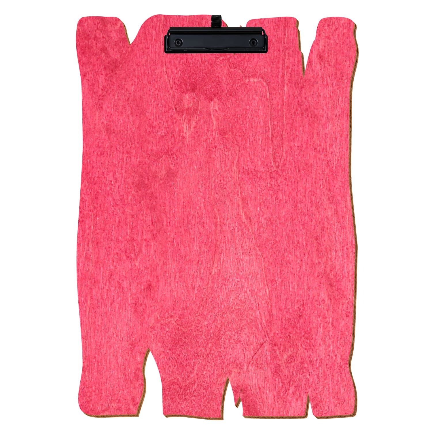 Klemmbrett Holzbrettform Dunkelpink A3 hochkant Stifthalter Bügelklemme schwarz