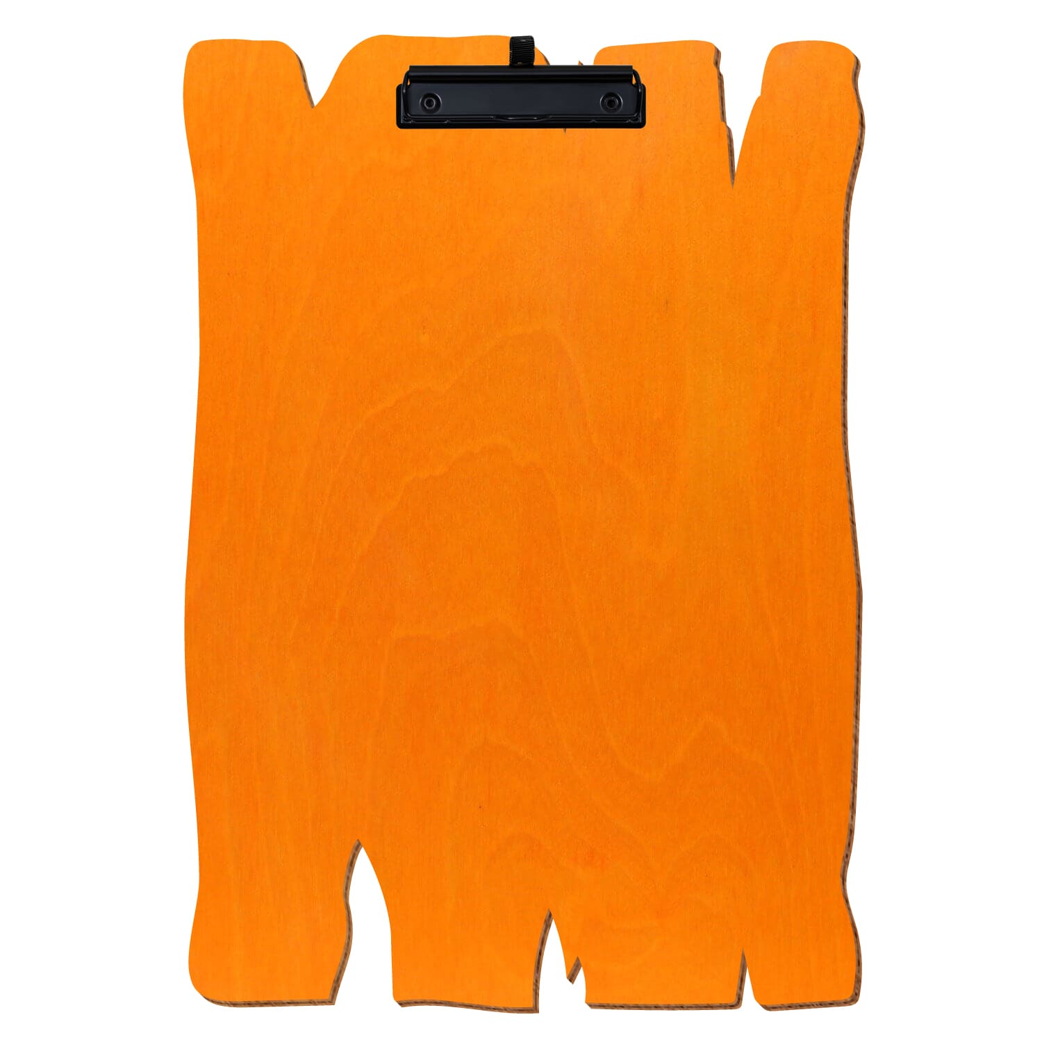 Klemmbrett Holzbrettform Orange A3 hochkant Stifthalter Bügelklemme schwarz