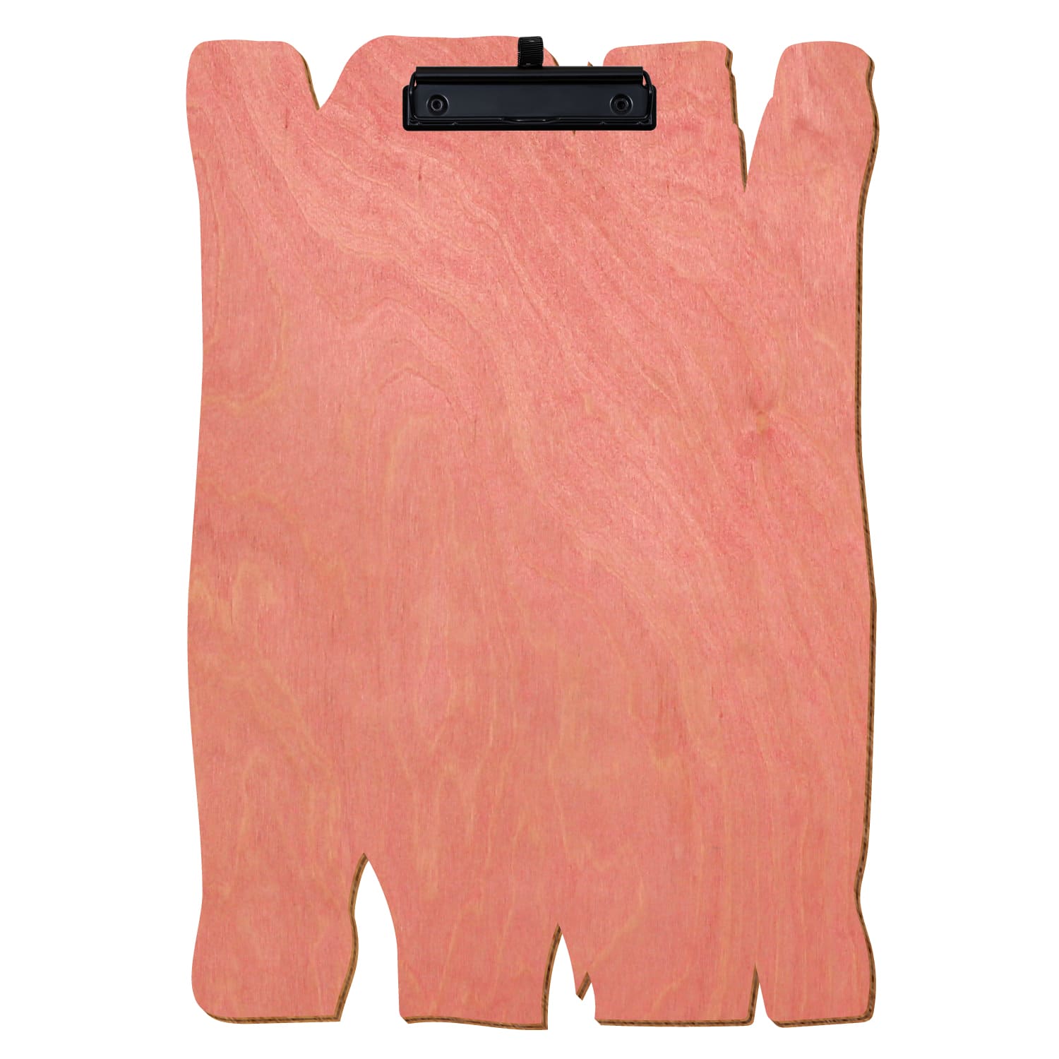 Klemmbrett Holzbrettform Rosa A3 hochkant Stifthalter Bügelklemme schwarz