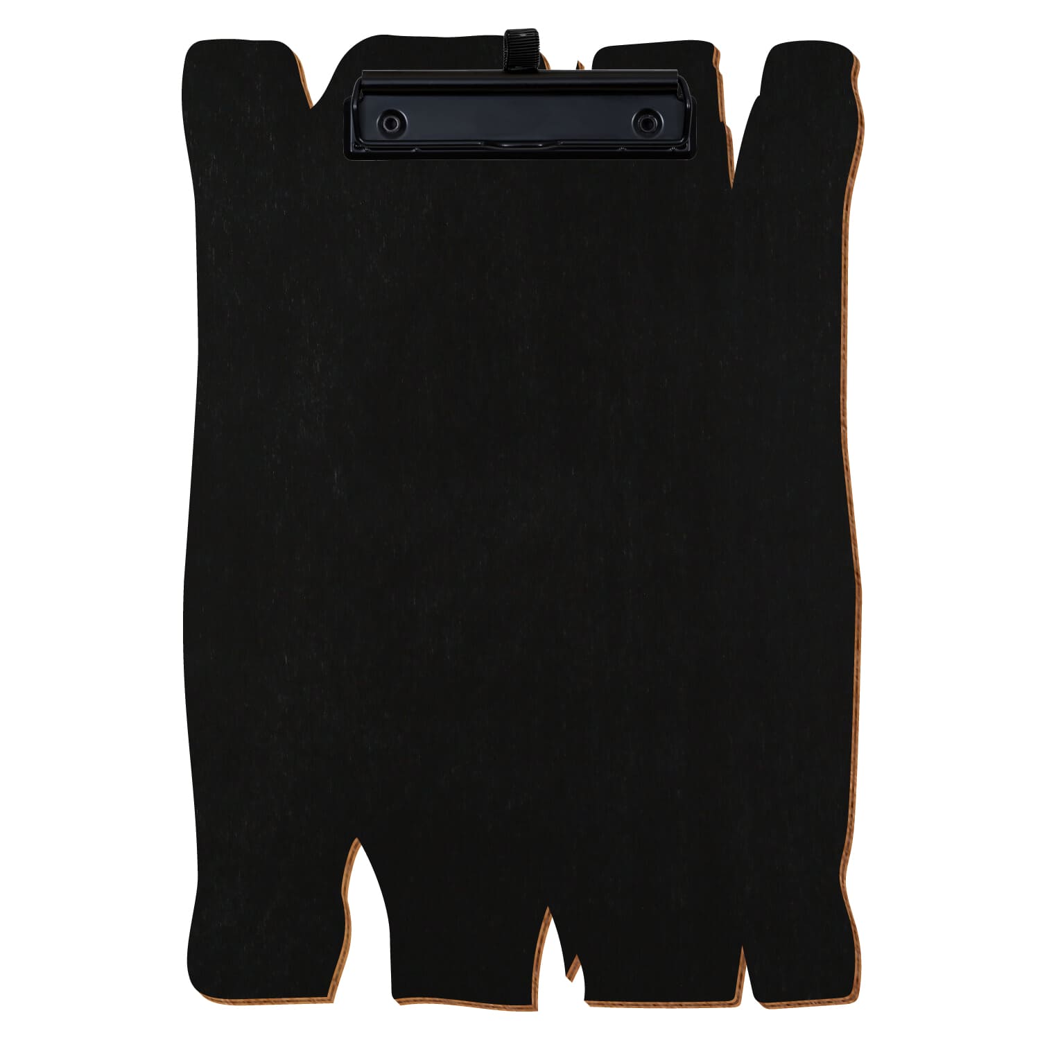 Klemmbrett Holzbrettform Schwarz A4 hochkant Stifthalter Bügelklemme schwarz