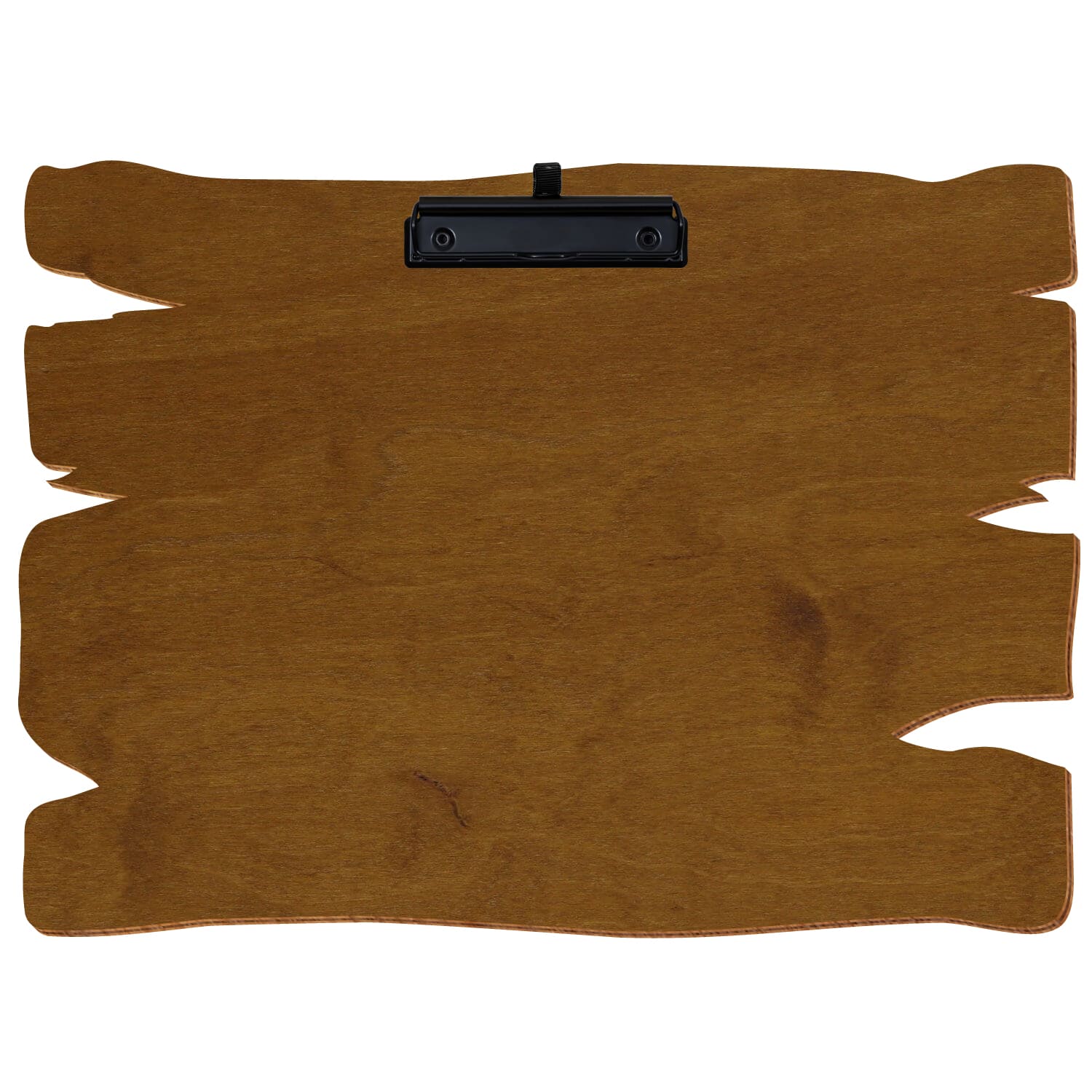 Klemmbrett Holzbrettform Teak A3 querkant Stifthalter Bügelklemme schwarz