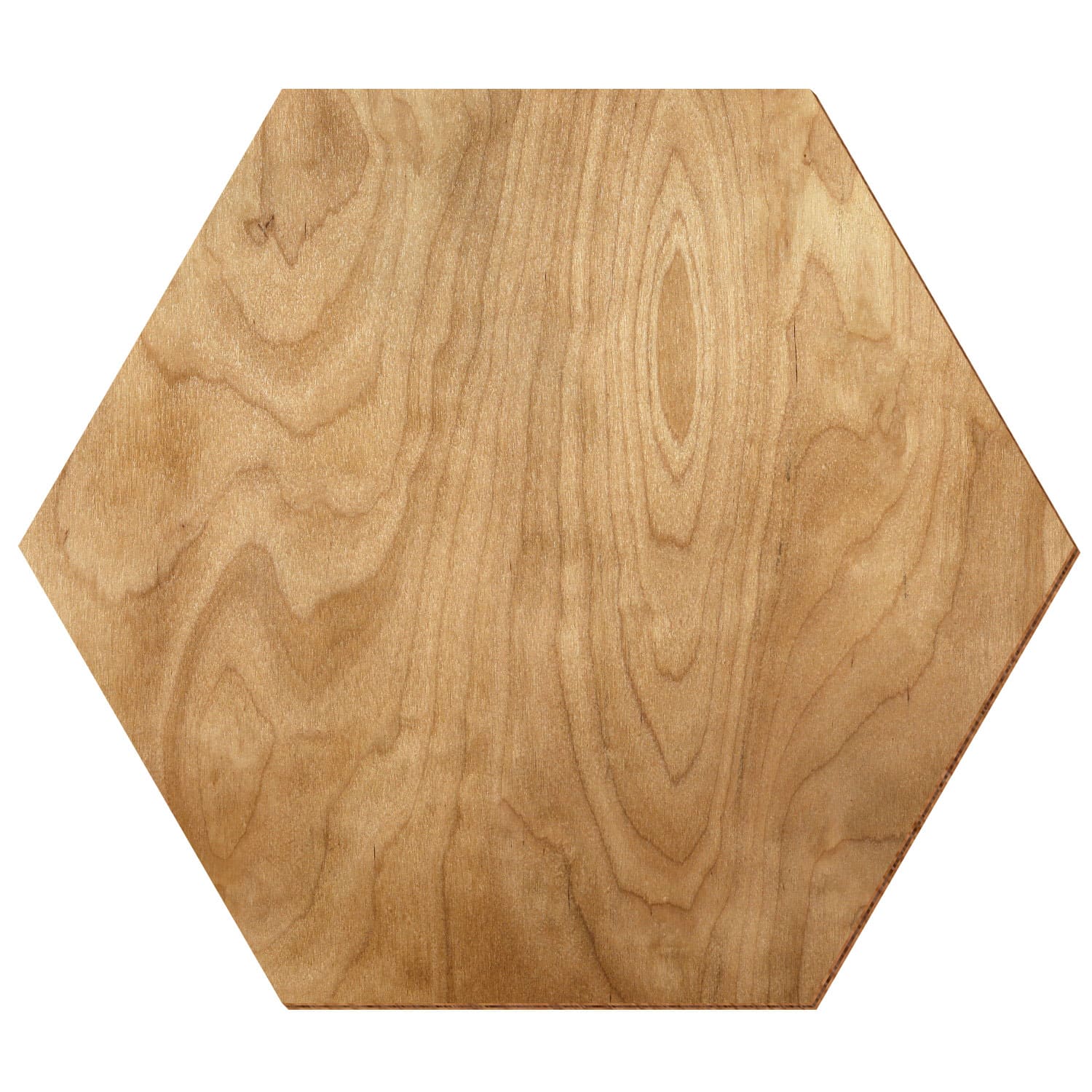 Hexagon Birke rustikal Holz Zuschnitt 3-50cm