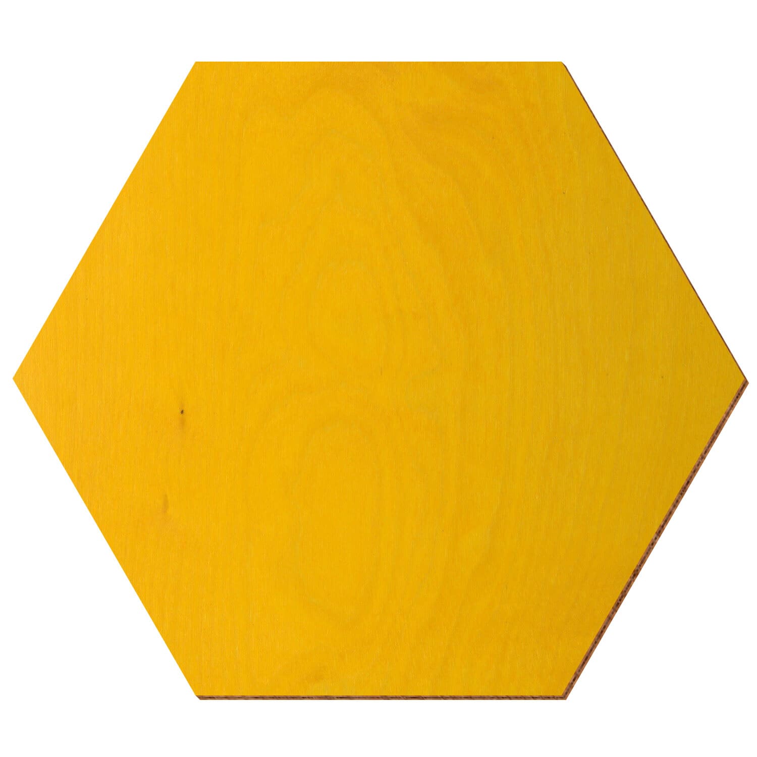 Hexagon Birke Holz Zuschnitt Gelb 3-50cm