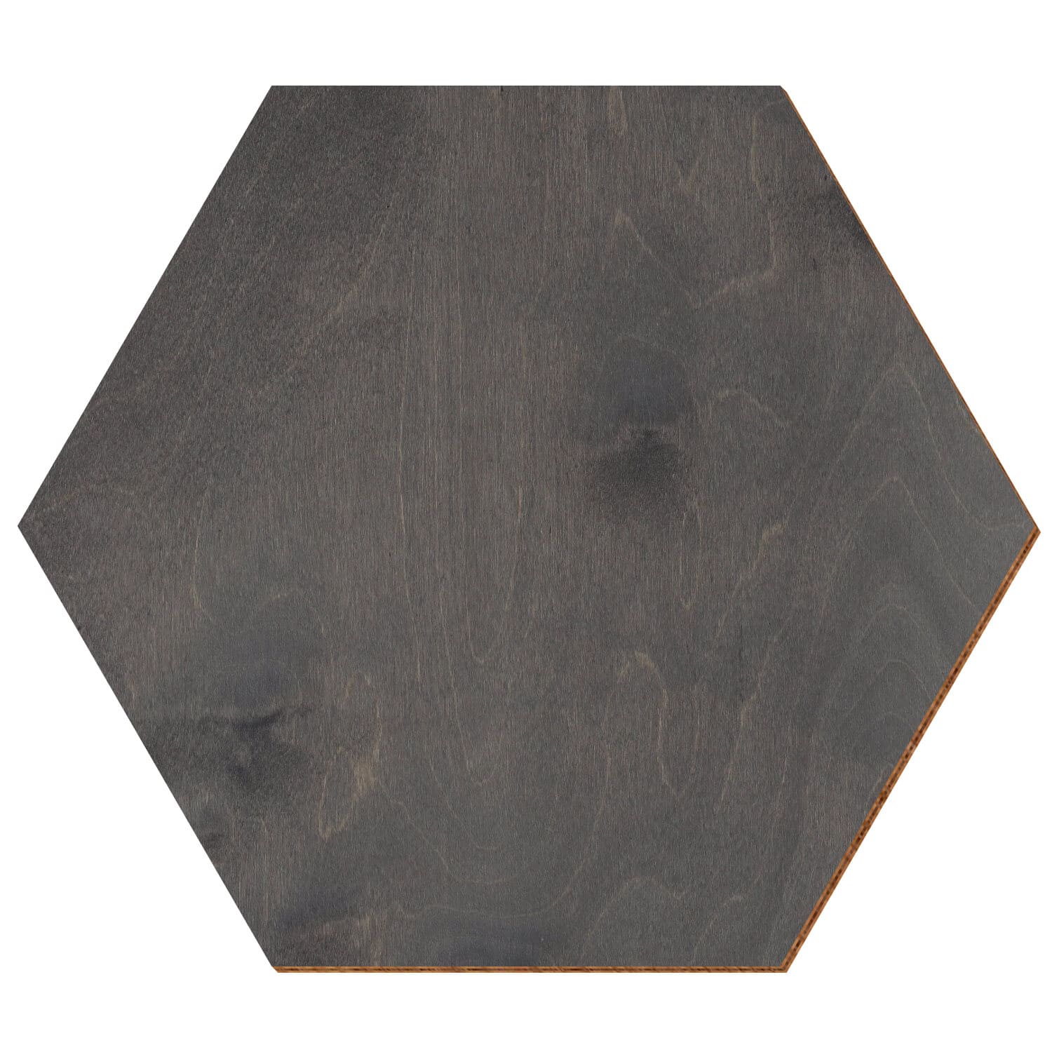 Hexagon Birke Holz Zuschnitt Grau 3-50cm