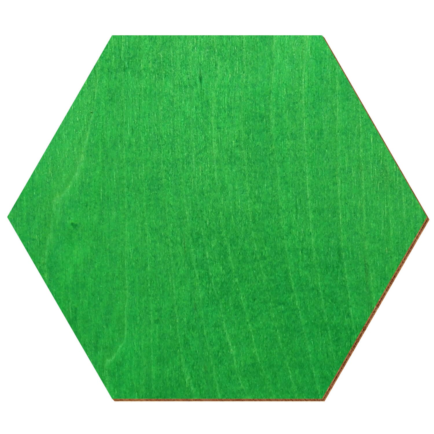Hexagon Birke Holz Zuschnitt Hellgrün 3-50cm