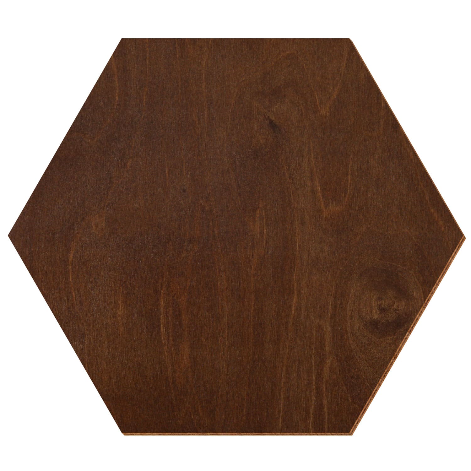 Hexagon Birke Holz Zuschnitt Kastanie 3-50cm