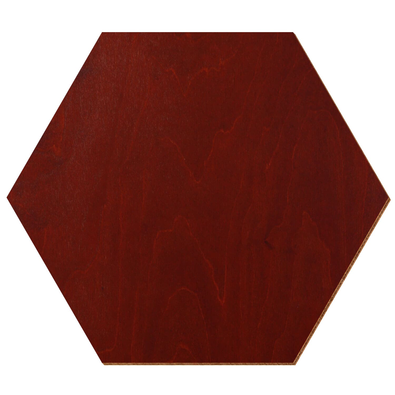 Hexagon Birke Holz Zuschnitt Kirschbaum 3-50cm