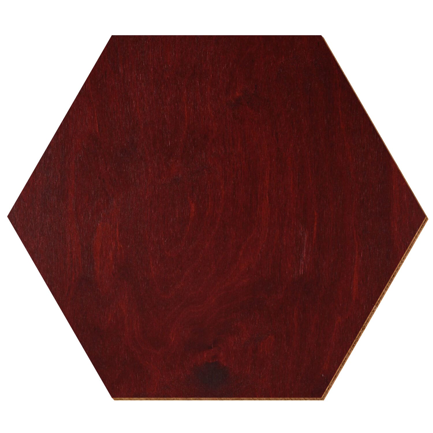 Hexagon Birke Holz Zuschnitt Mahagoni 3-50cm