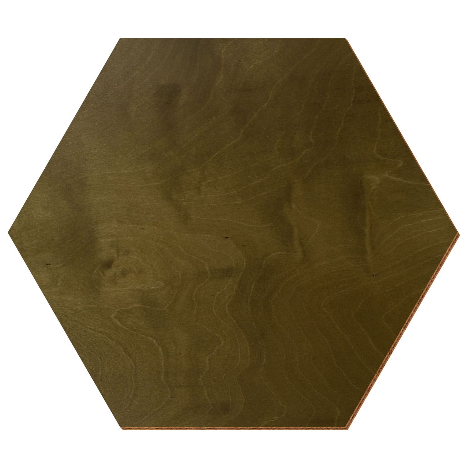 Hexagon Birke Holz Zuschnitt Nussbaum hell 3-50cm