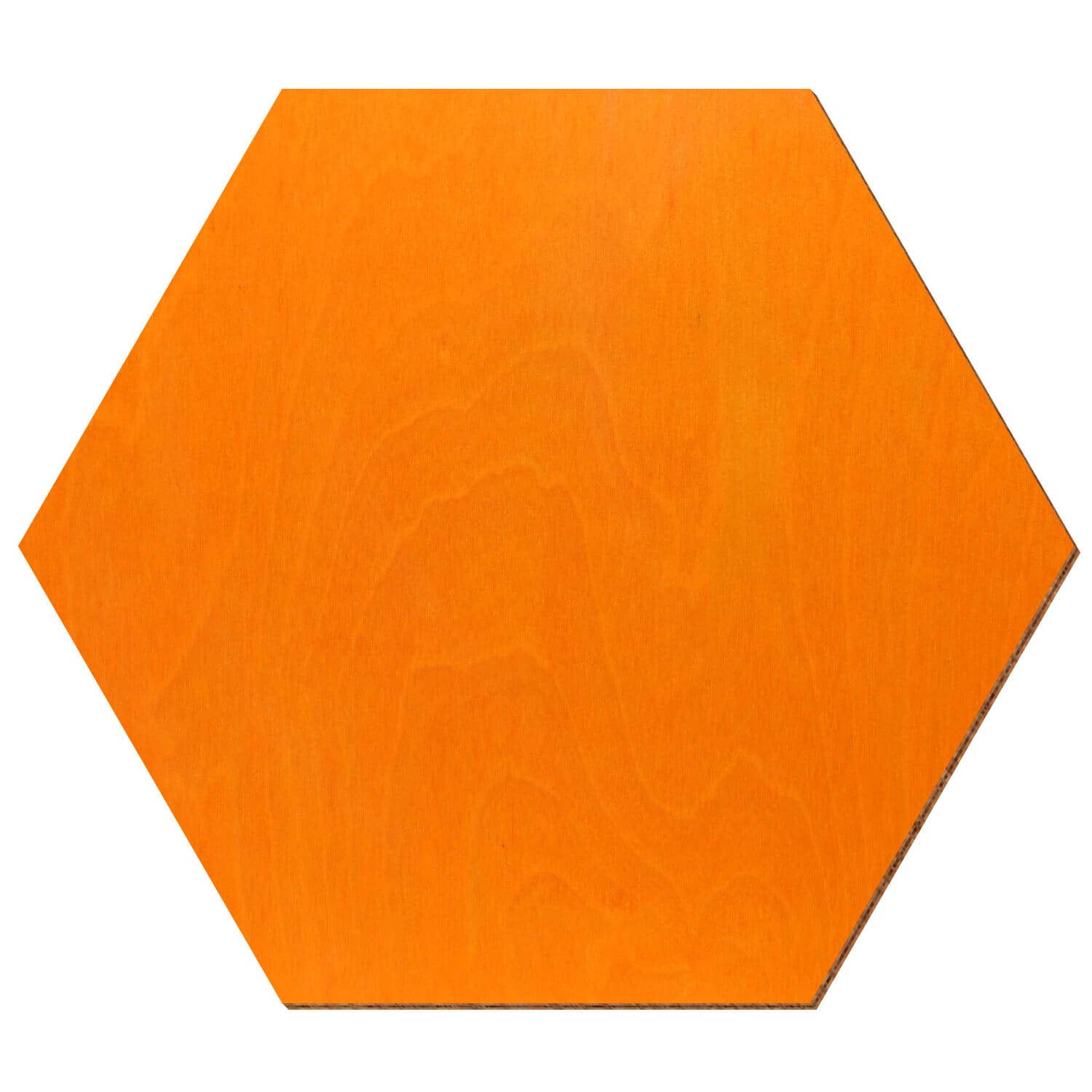 Hexagon Birke Holz Zuschnitt Orange 3-50cm