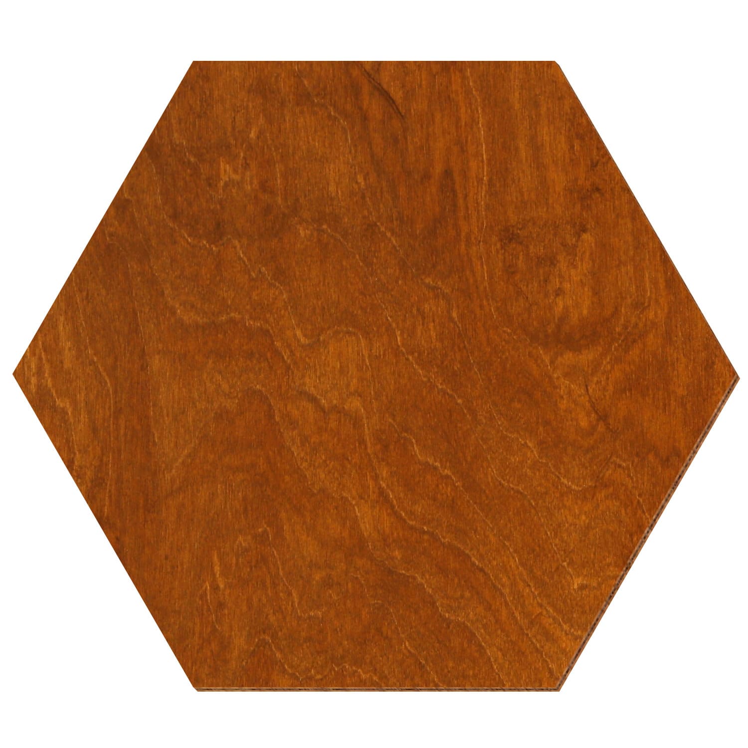 Hexagon Birke Holz Zuschnitt Rum 3-50cm
