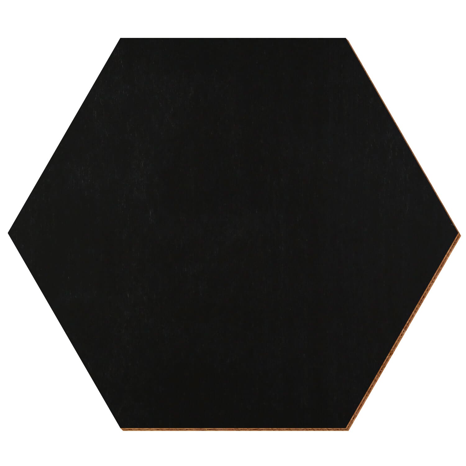 Hexagon Birke Holz Zuschnitt Schwarz 3-50cm