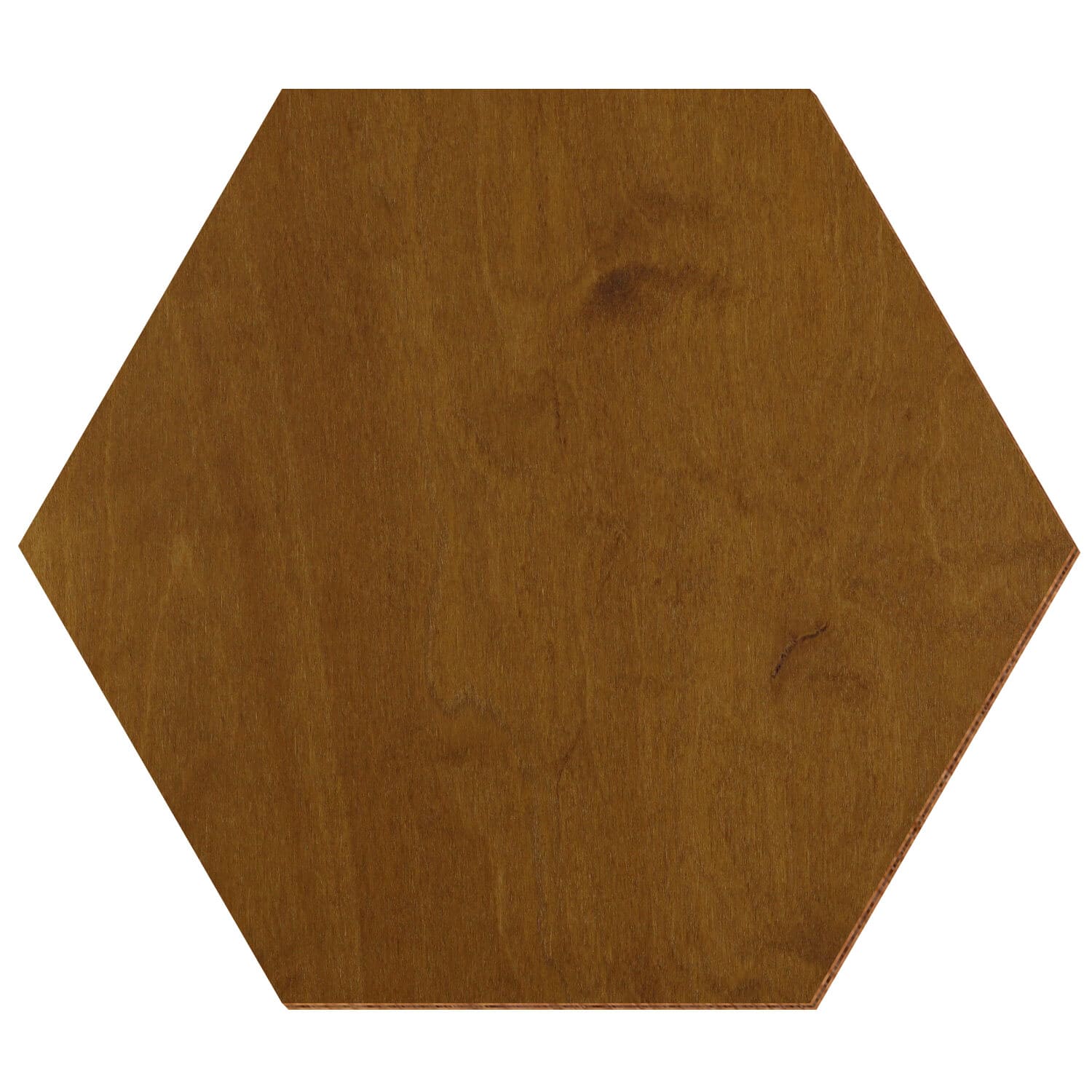 Hexagon Birke Holz Zuschnitt Teak 3-50cm