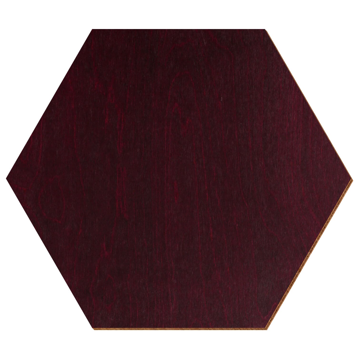 Hexagon Birke Holz Zuschnitt Violett 3-50cm