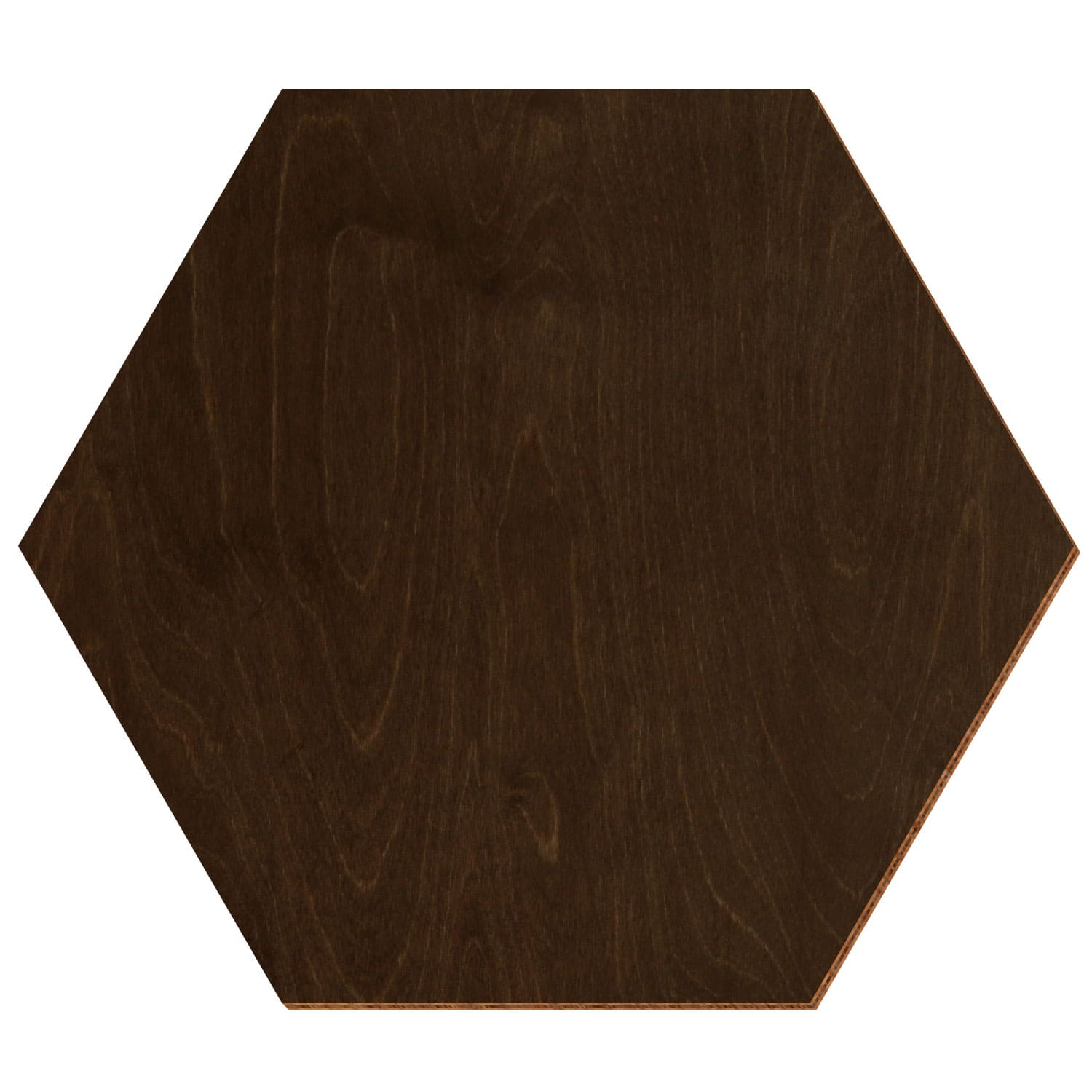 Hexagon Birke Holz Zuschnitt Walnuss 3-50cm