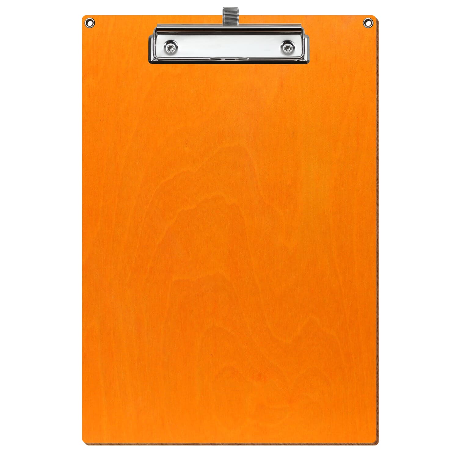 Klemmbrett Standardform Orange mit 2 Ösen A4 hochkant Stifthalter Bügelklemme silber
