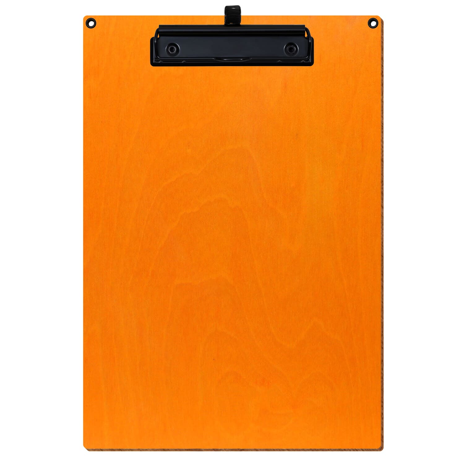 Klemmbrett Standardform Orange mit 2 Ösen A4 hochkant Stifthalter Bügelklemme schwarz
