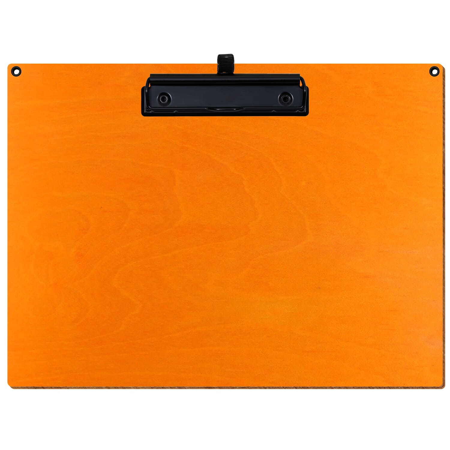 Klemmbrett Standardform Orange mit 2 Ösen A4 querkant Stifthalter Bügelklemme schwarz