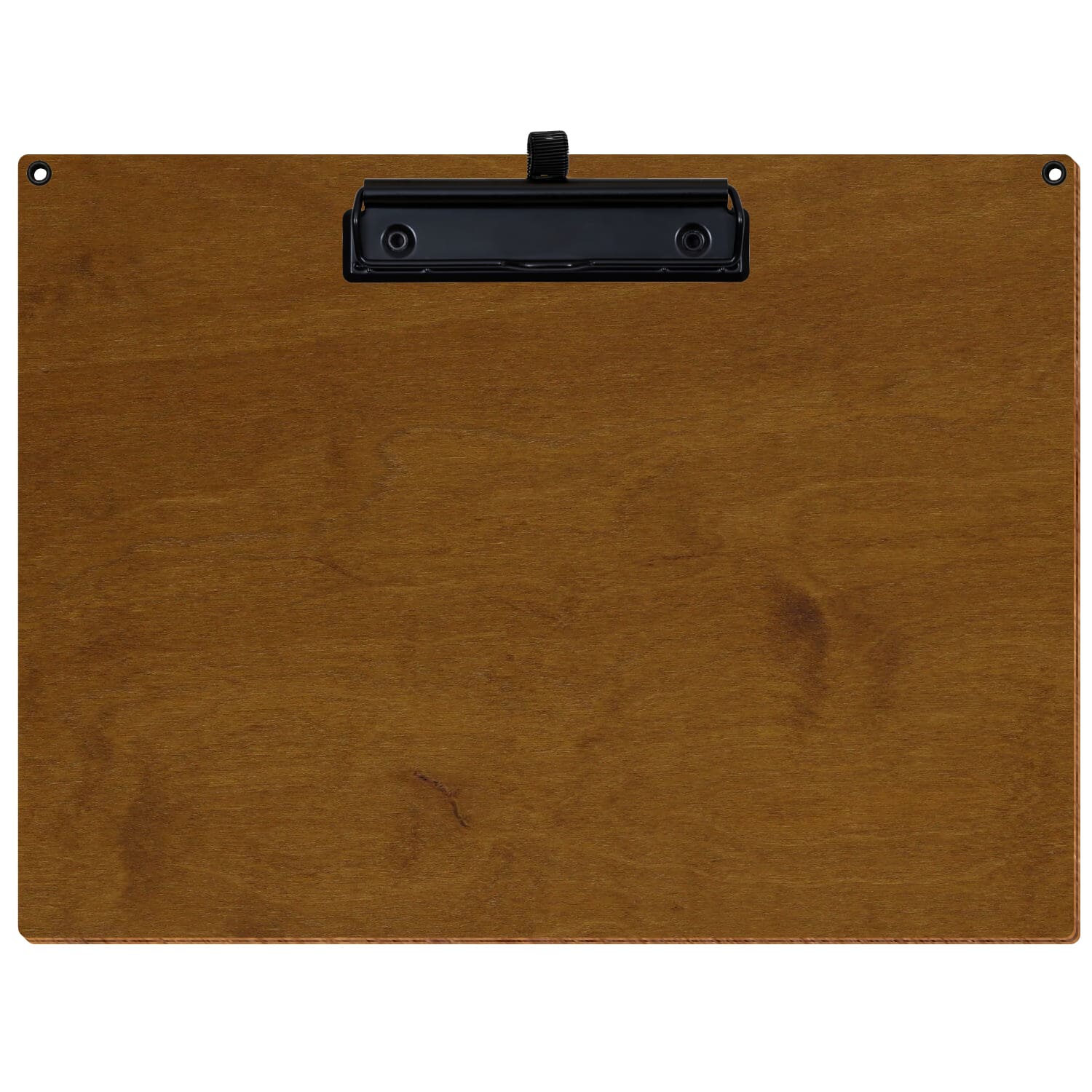 Klemmbrett Standardform Teak mit 2 Ösen A4 hochkant Stifthalter Bügelklemme schwarz