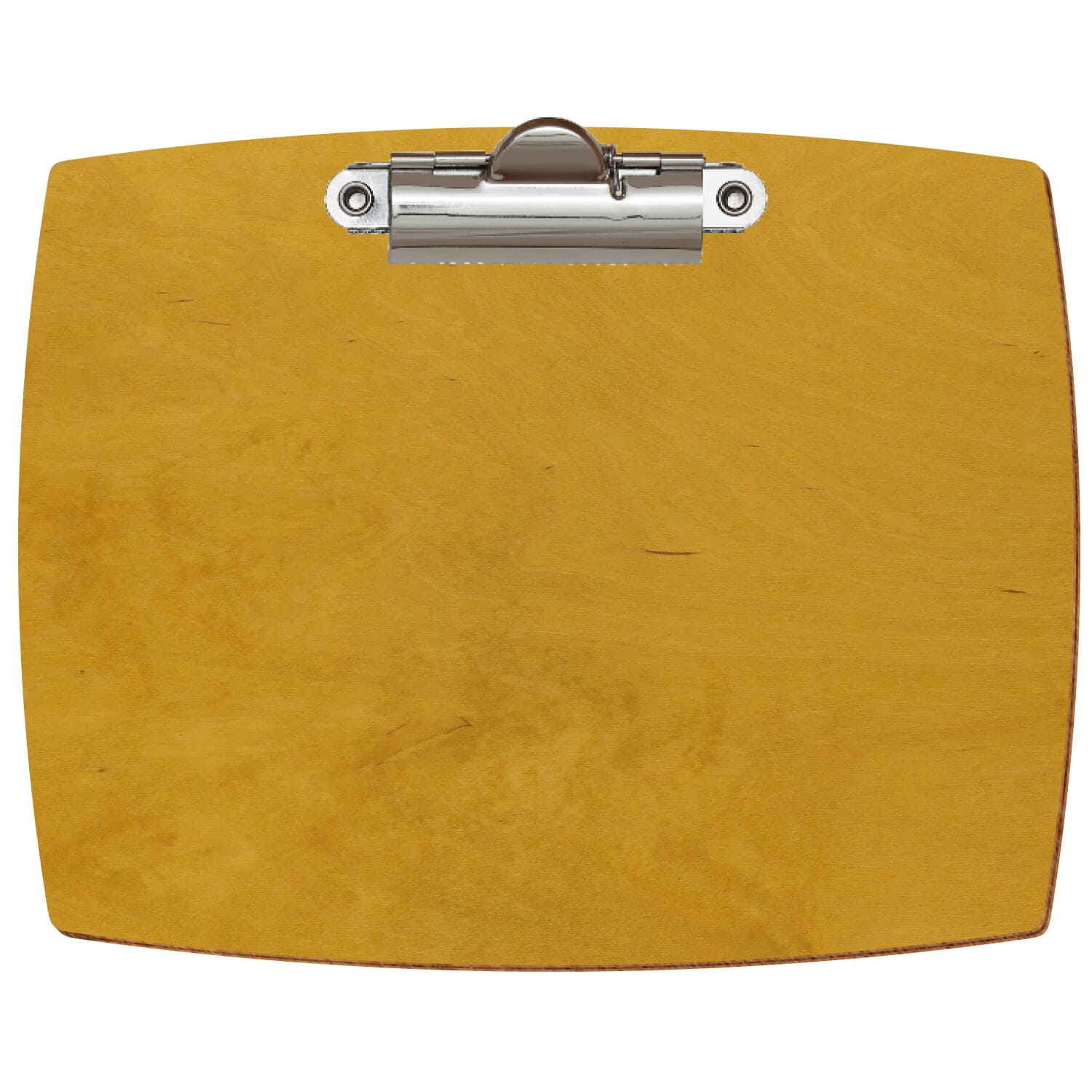 Klemmbrett konvex Eiche hell A6 querkant Zahnklemme silber