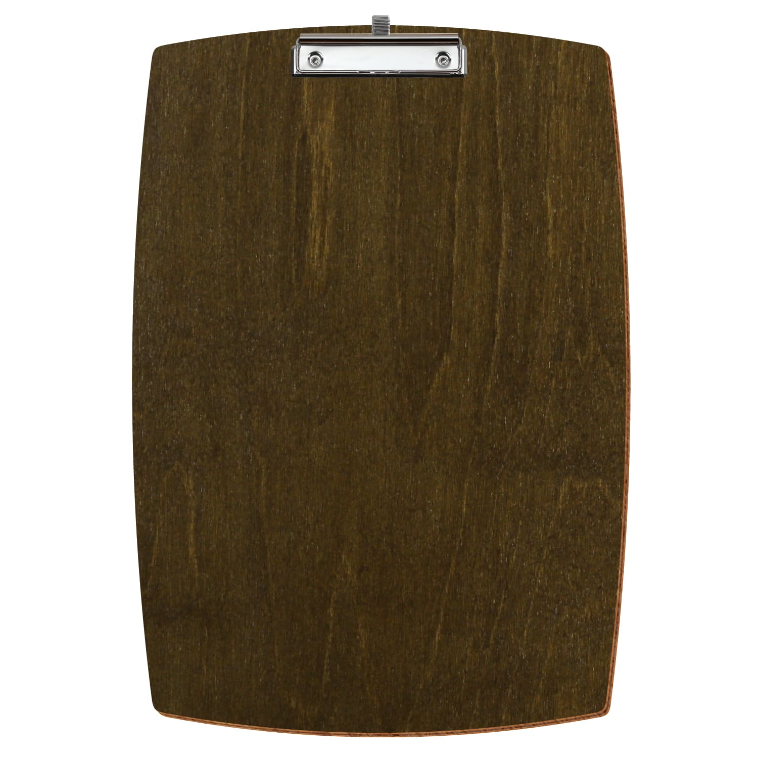 Bütic Holz-Klemmbrett konvex in der Farbe Haselnuss in A3 hochkant mit silberner Stifthalter Bügelklemme