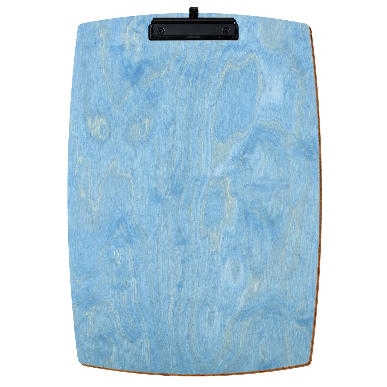 Bütic Holz-Klemmbrett konvex in der Farbe Hellblau in A3 hochkant mit schwarzer Stifthalter Bügelklemme