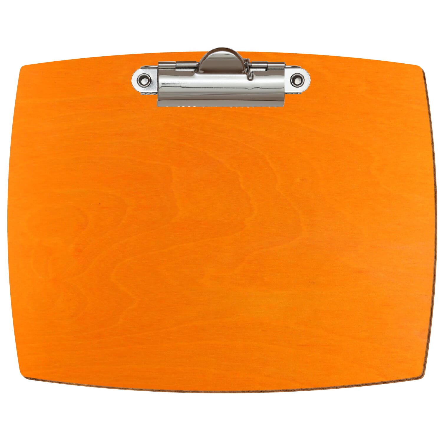 Klemmbrett konvex Orange A6 querkant Zahnklemme silber