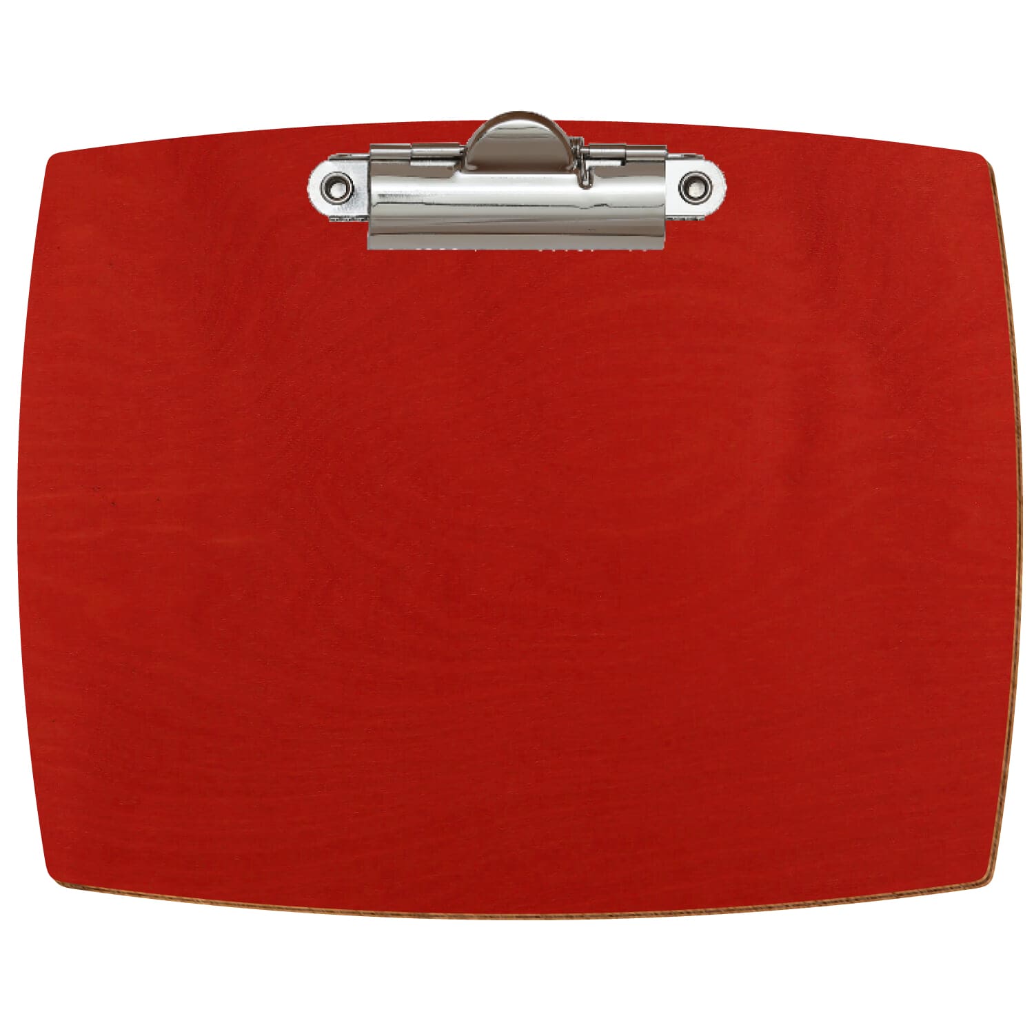 Klemmbrett konvex Rot A6 querkant Zahnklemme silber