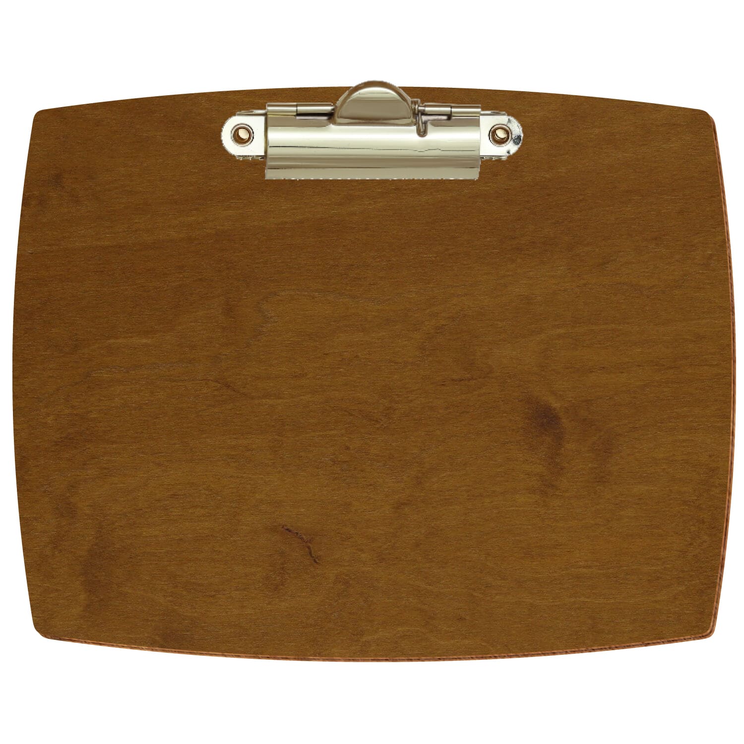 Klemmbrett konvex Teak A6 querkant Zahnklemme gold