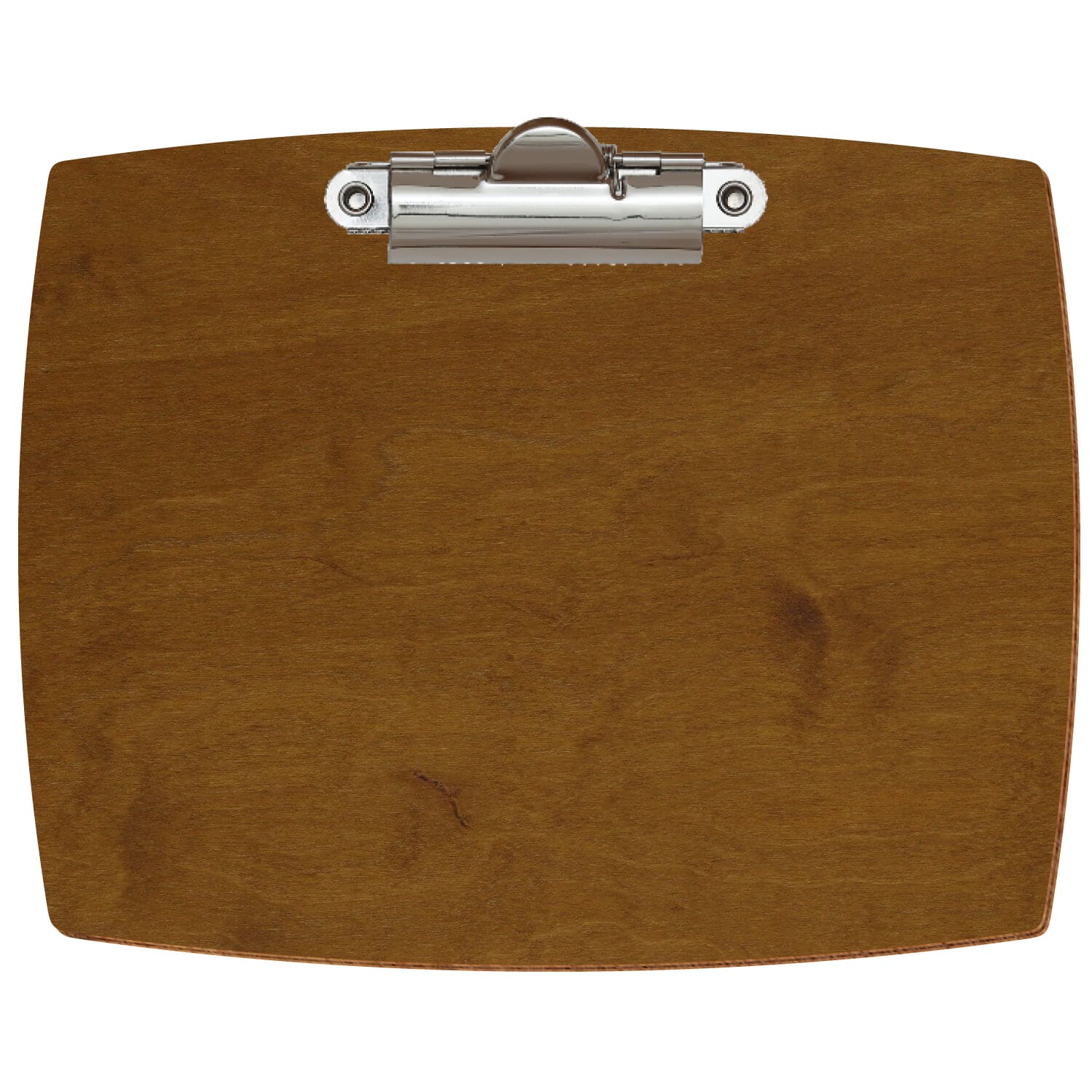 Klemmbrett konvex Teak A6 querkant Zahnklemme silber
