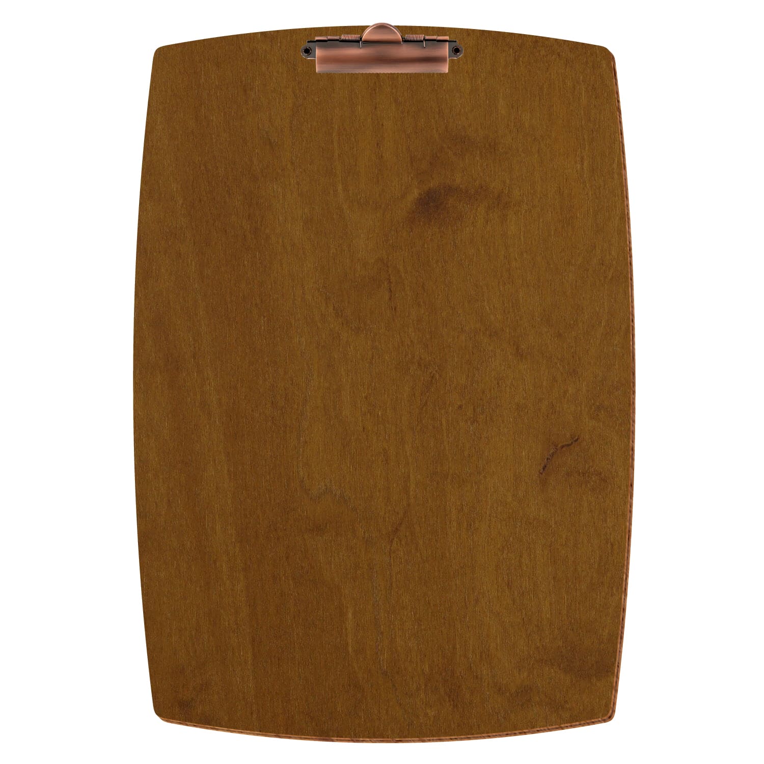 Klemmbrett konvex Teak A3 hochkant Zahnklemme Kupfer