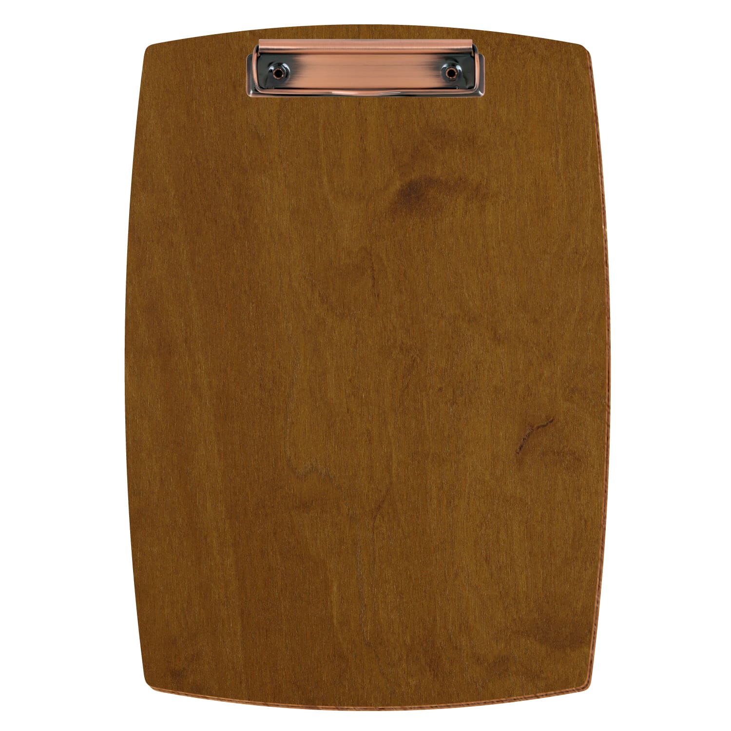 Klemmbrett konvex Teak A4 hochkant Bügelklemme Kupfer