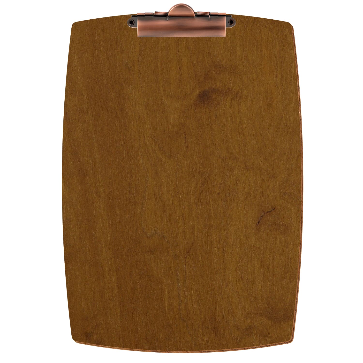 Klemmbrett konvex Teak A4 hochkant Zahnklemme Kupfer