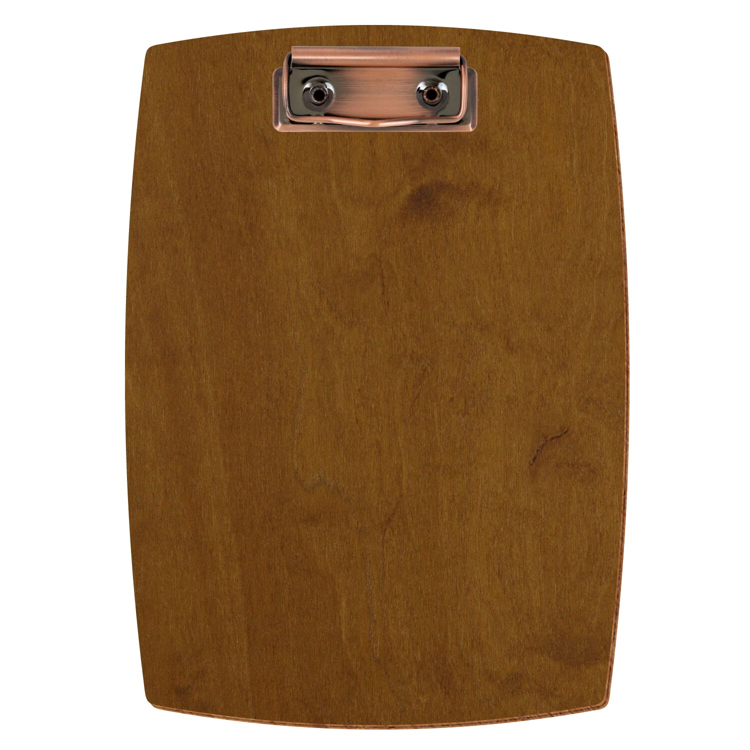 Klemmbrett konvex Teak A5 hochkant Bügelklemme Kupfer