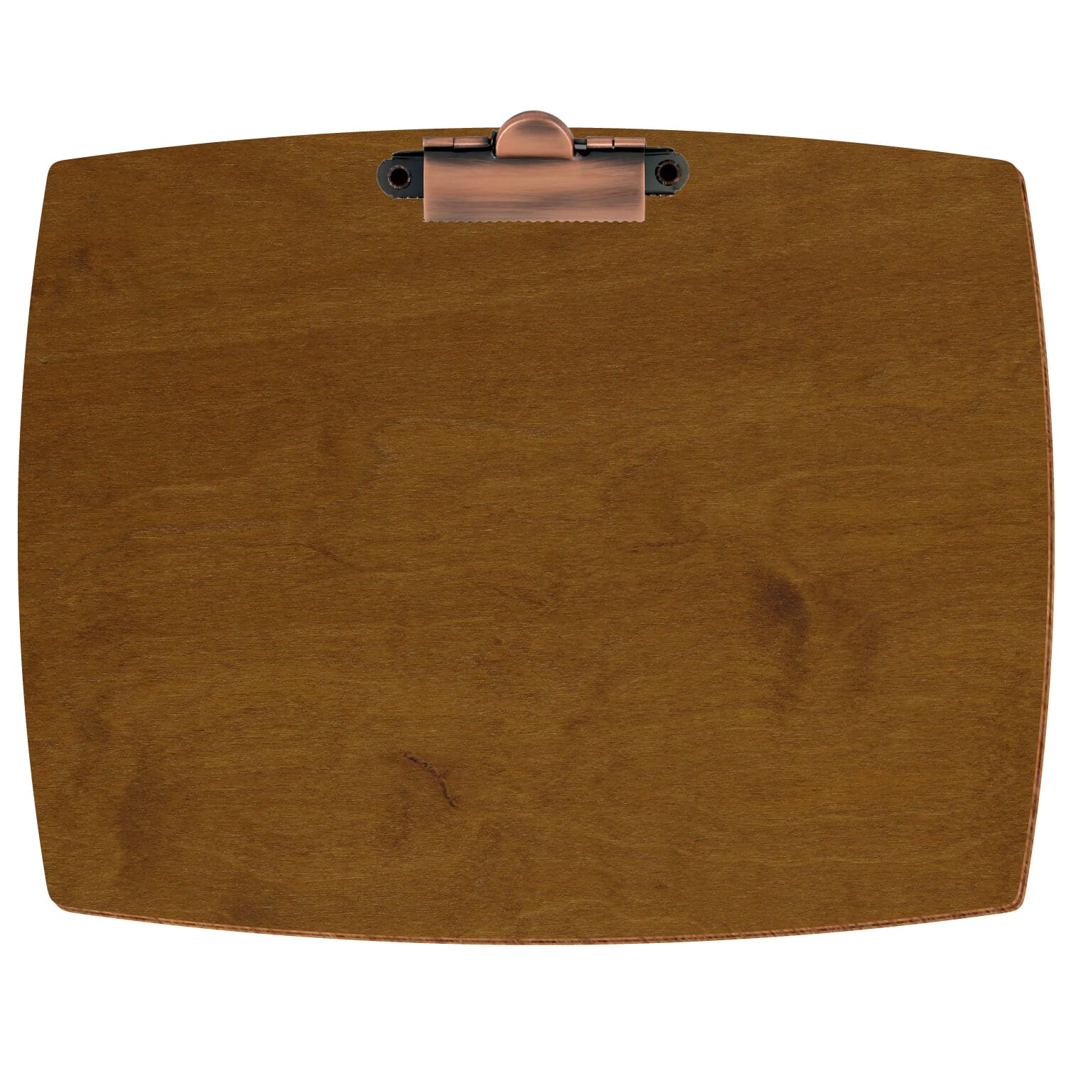 Klemmbrett konvex Teak A5 querkant Zahnklemme Kupfer