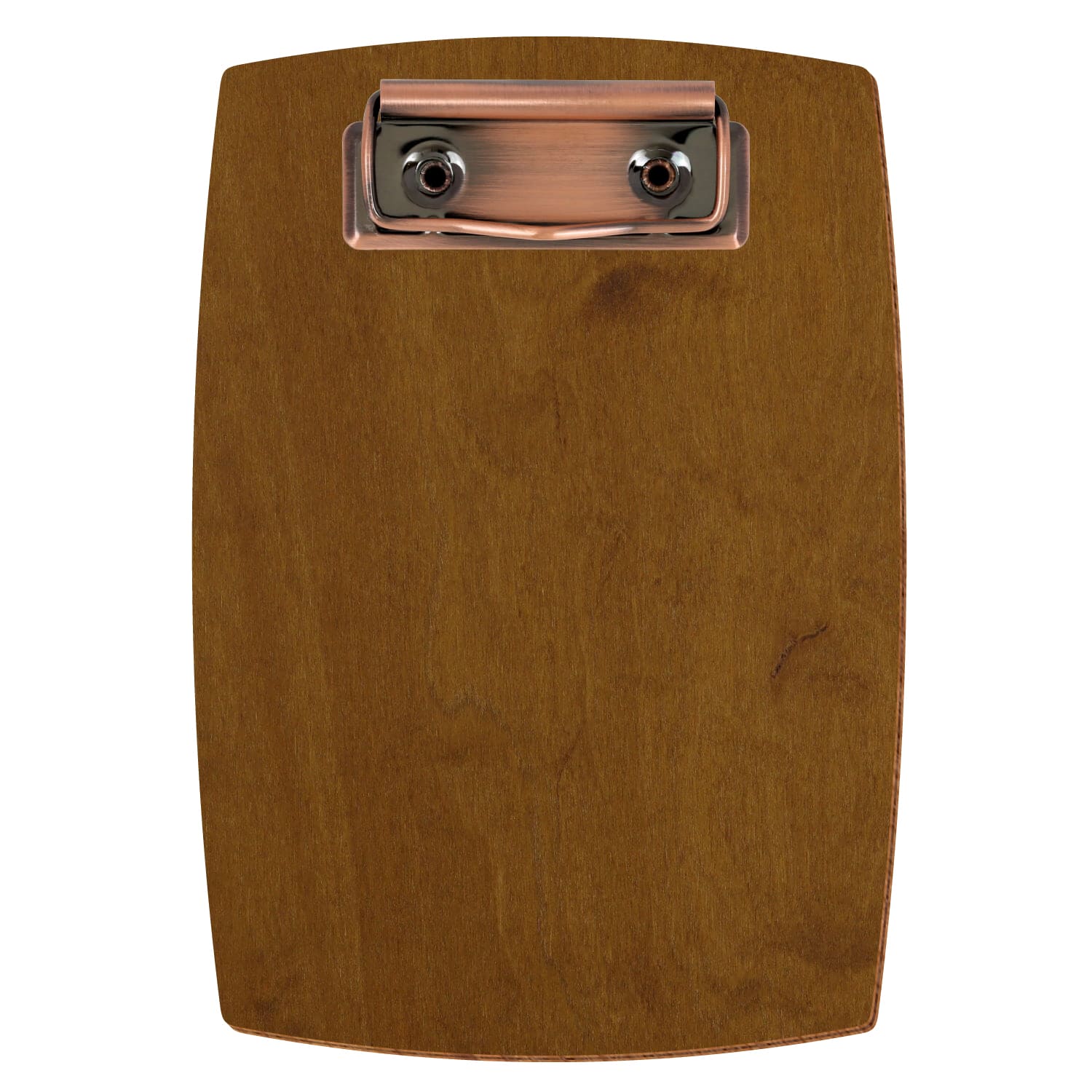 Klemmbrett konvex Teak A6 hochkant Bügelklemme Kupfer