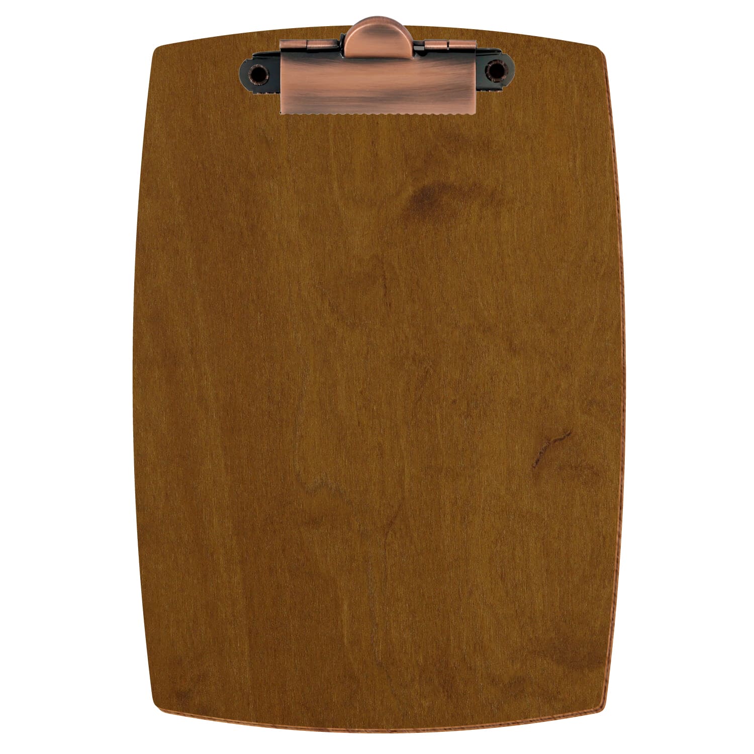 Klemmbrett konvex Teak A6 hochkant Zahnklemme Kupfer