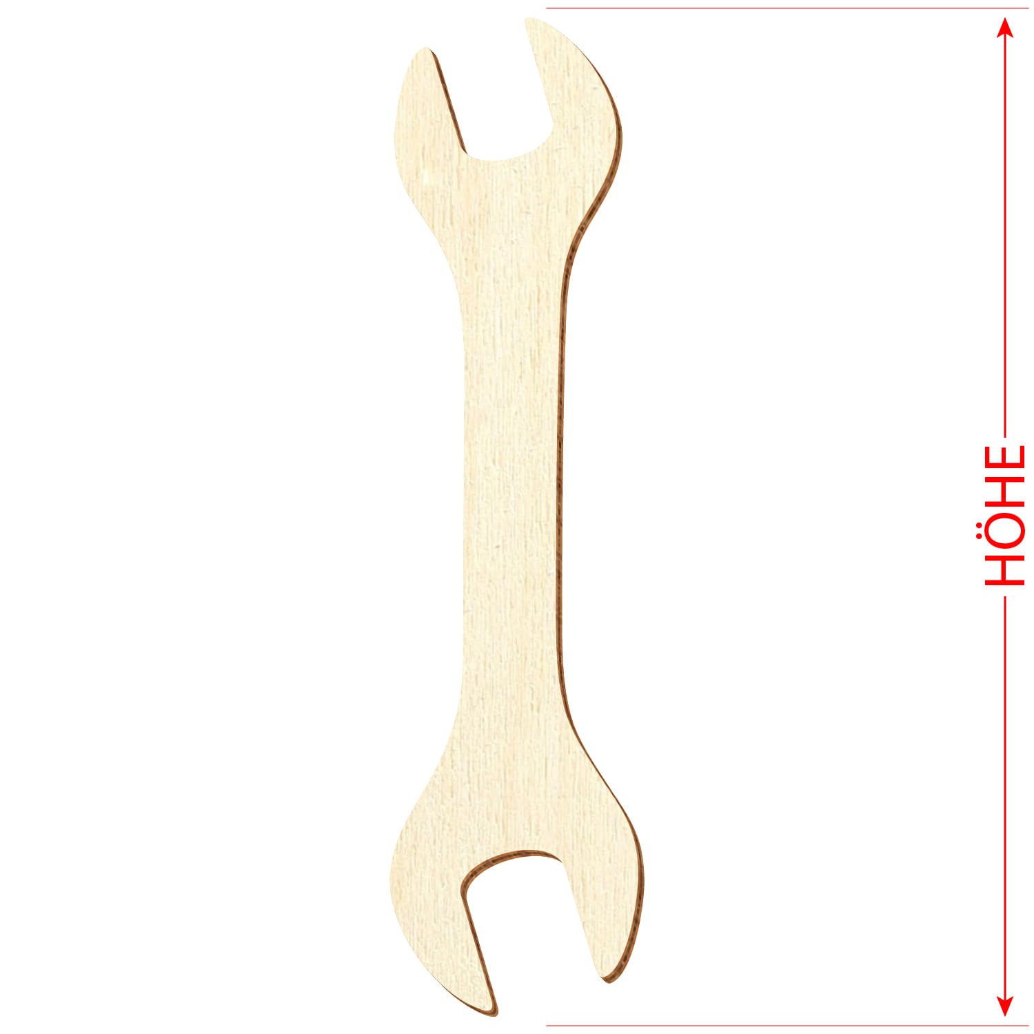 Maulschlüssel Schraubenschlüssel Holz Zuschnitt 3-50cm - Größe