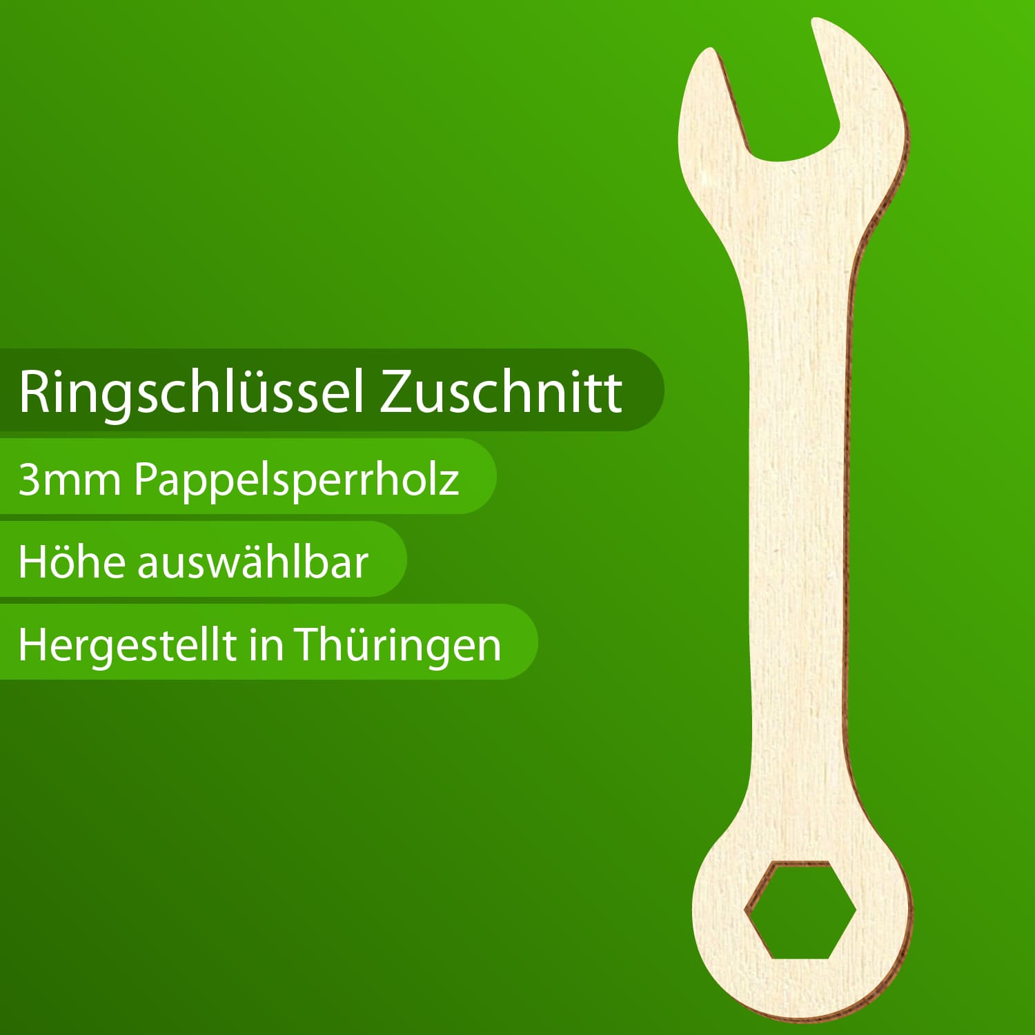 Ringschlüssel Holz Zuschnitt 3-50cm