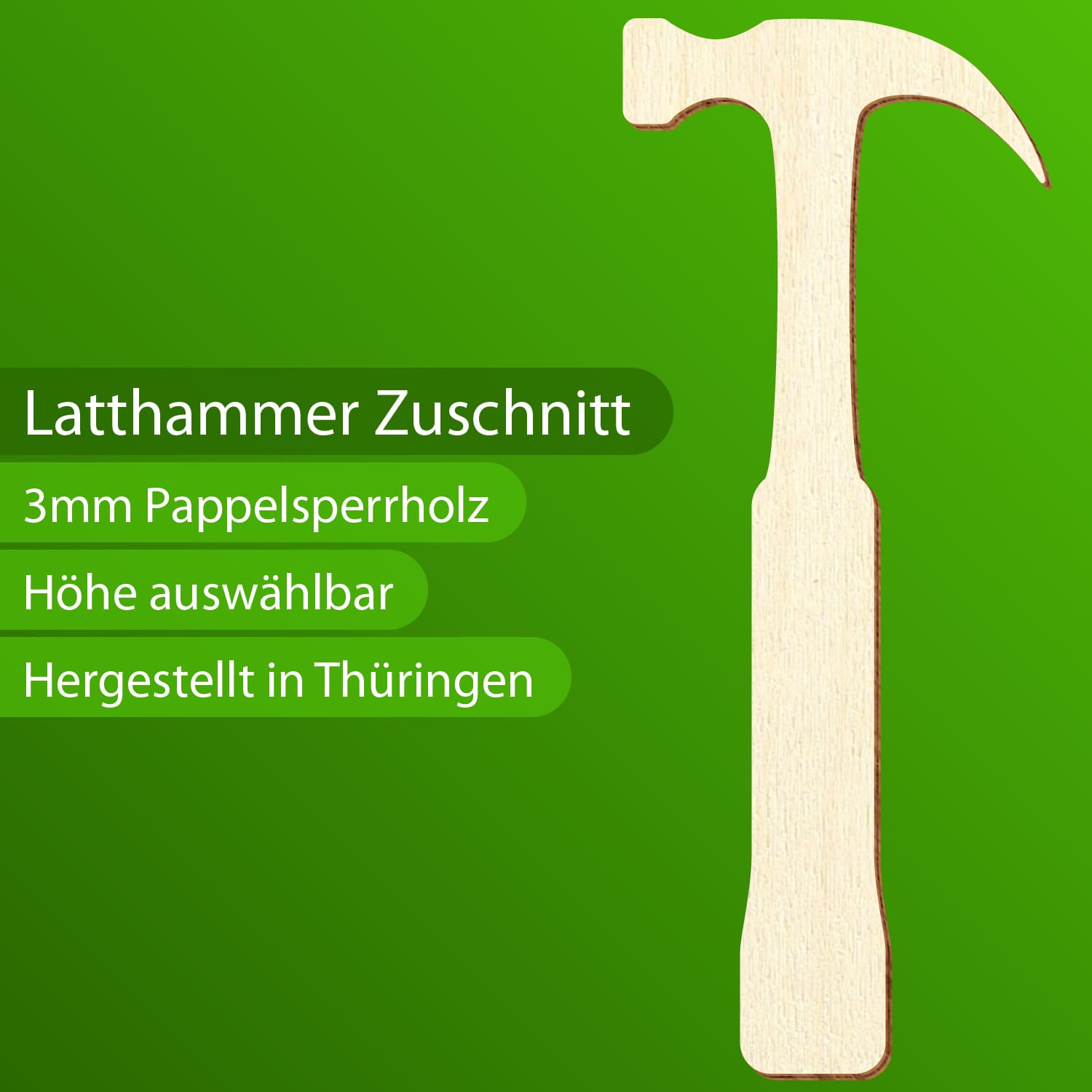 Latthammer Holz Zuschnitt 3-50cm