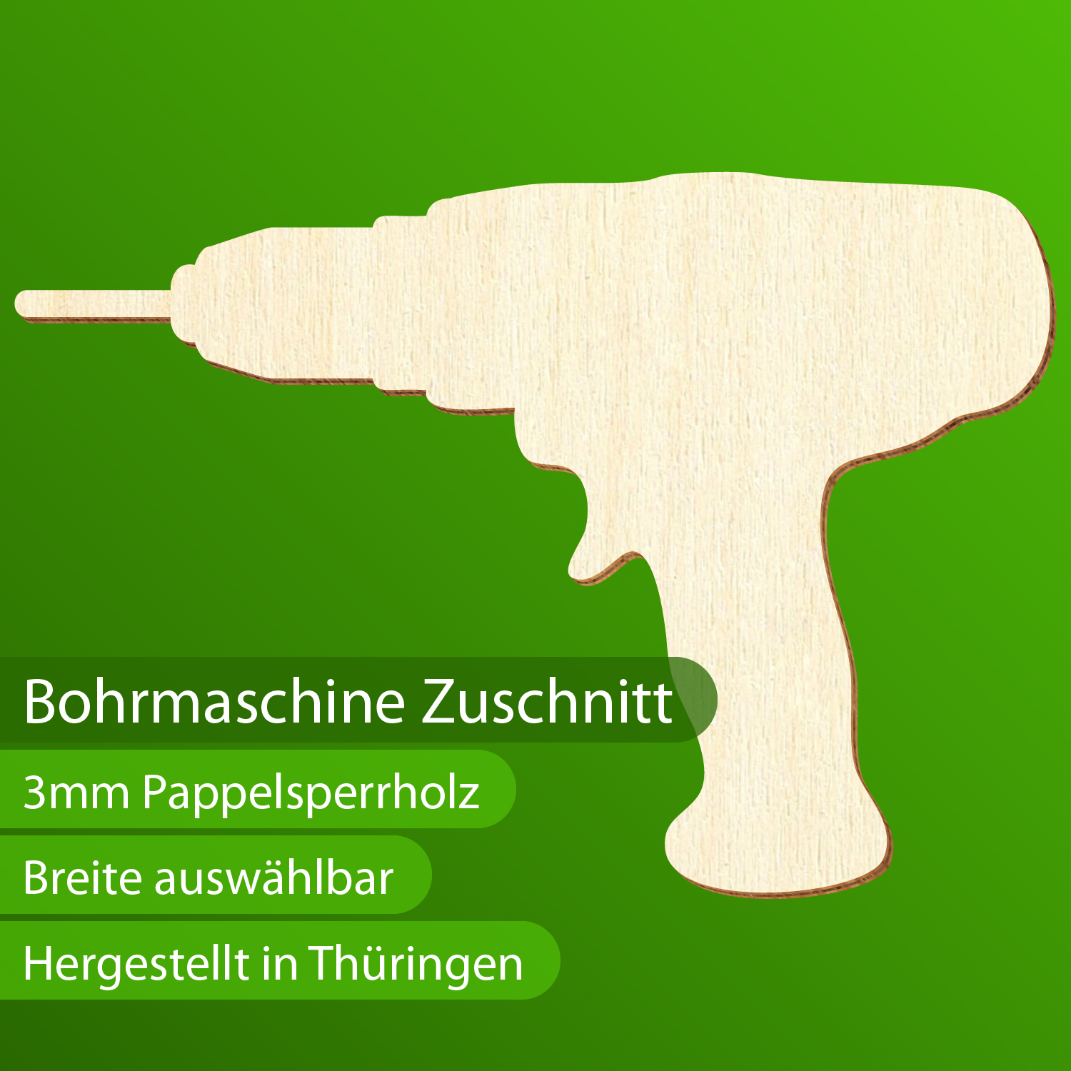 Bohrmaschine Holz Zuschnitt 5-50cm
