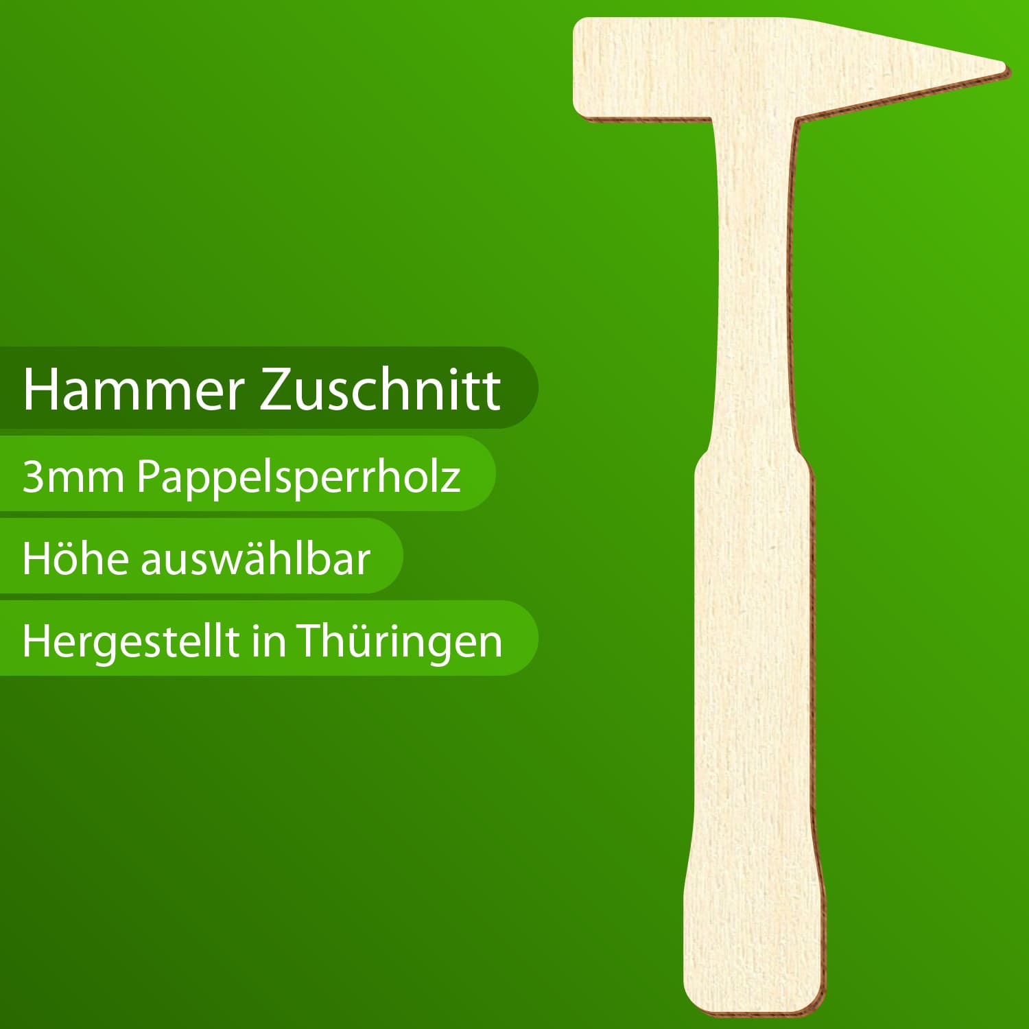 Hammer Holz Zuschnitt 3-50cm